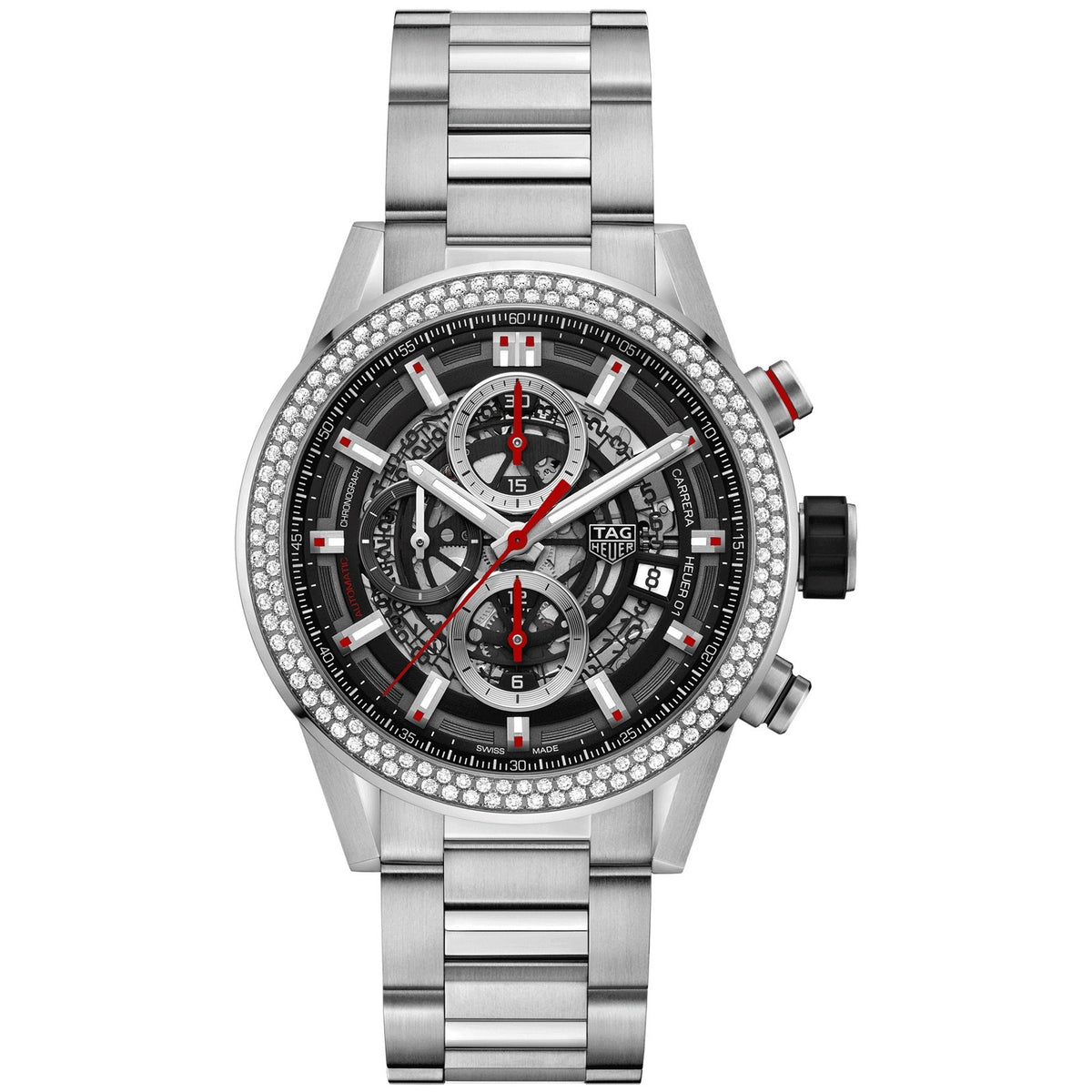 Tag Heuer Men&#39;s CAR201P.BA0766 Carrera Chronograph Stainless Steel Watch