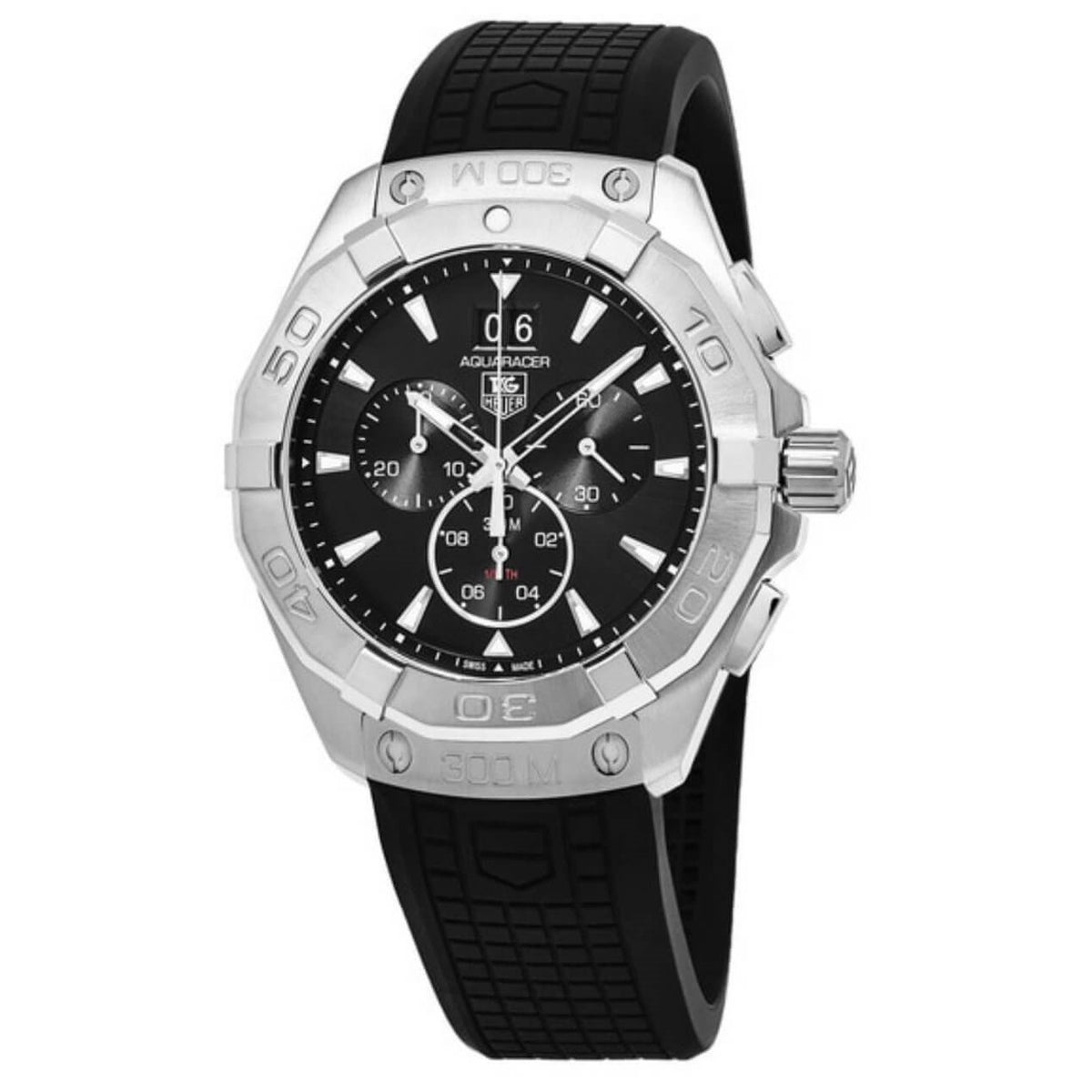 Tag Heuer Men&#39;s CAY2110.FT6041 Aquaracer Chronograph Black Rubber Watch