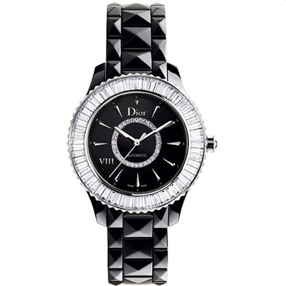 Christian Dior Women's CD1235F0C001 Dior VIII Diamonds Black Ceramic W ...