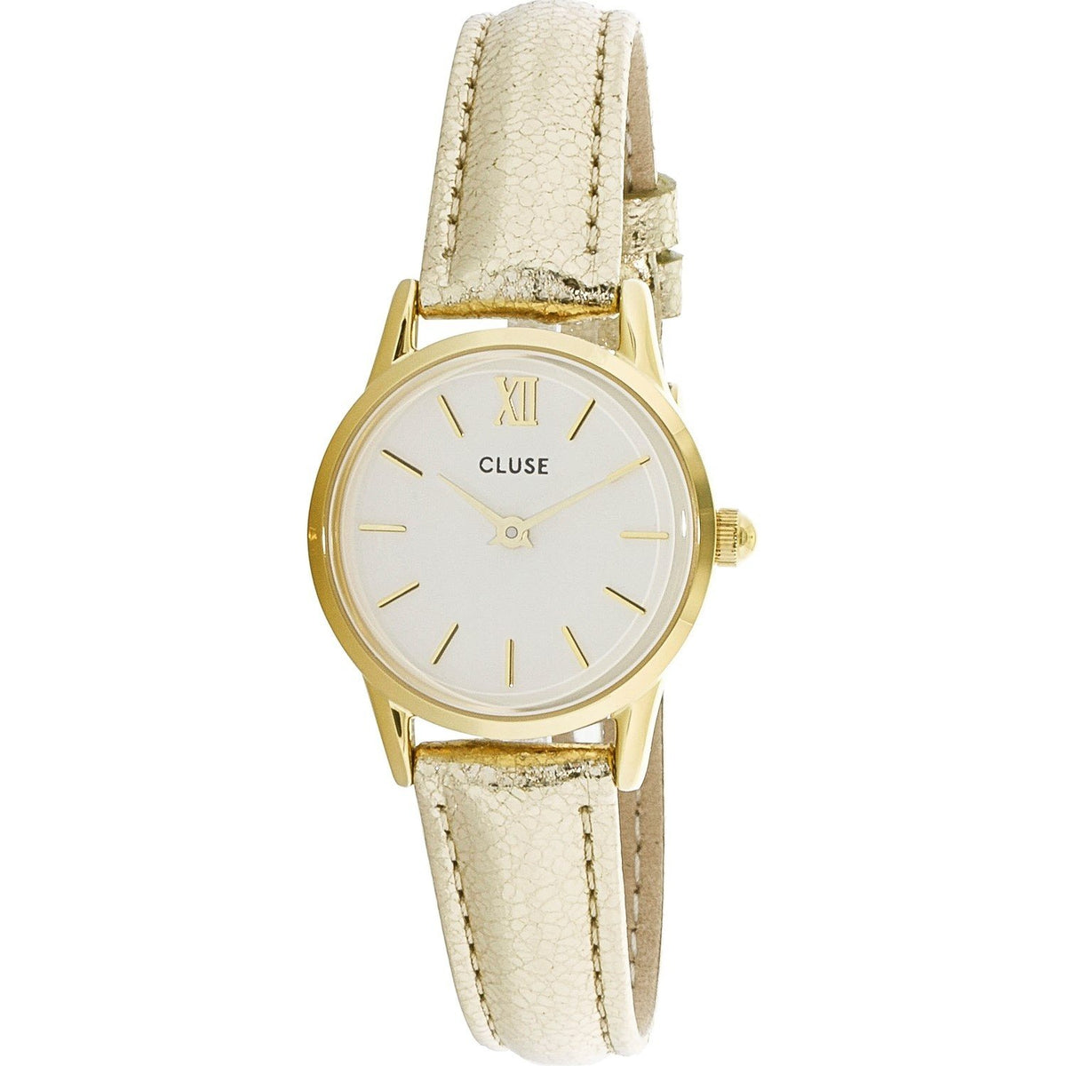 Cluse Women&#39;s CL50019 La Vedette Gold-Tone Leather Watch