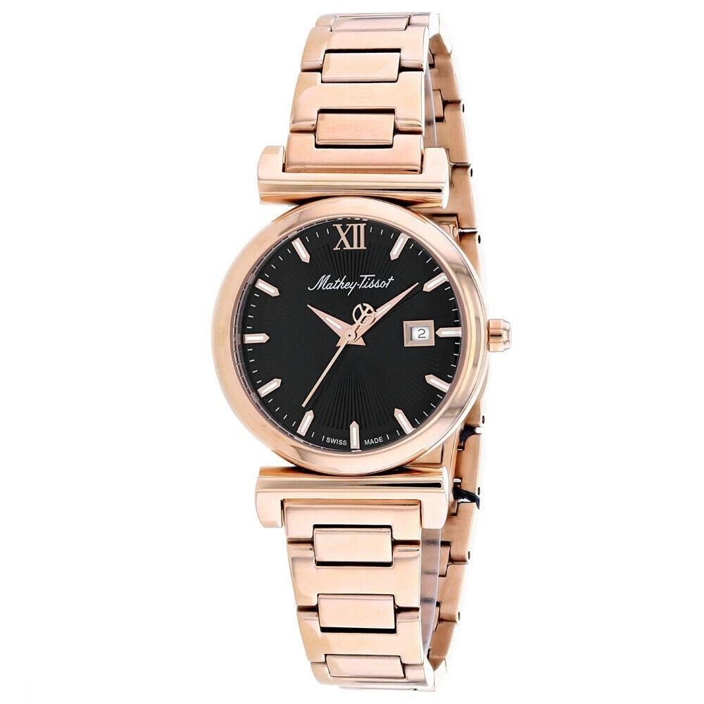 Mathey-Tissot Women&#39;s D410PN Elegance Rose Gold-Tone Stainless Steel Watch