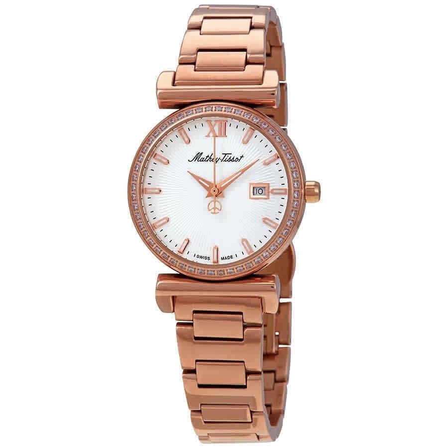 Mathey-Tissot Women&#39;s D410PQI Elegance Rose Gold-Tone Stainless Steel Watch