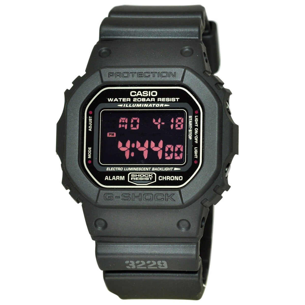 Casio Men&#39;s DW5600MS-1 G-Shock Chronograph Black Resin Watch