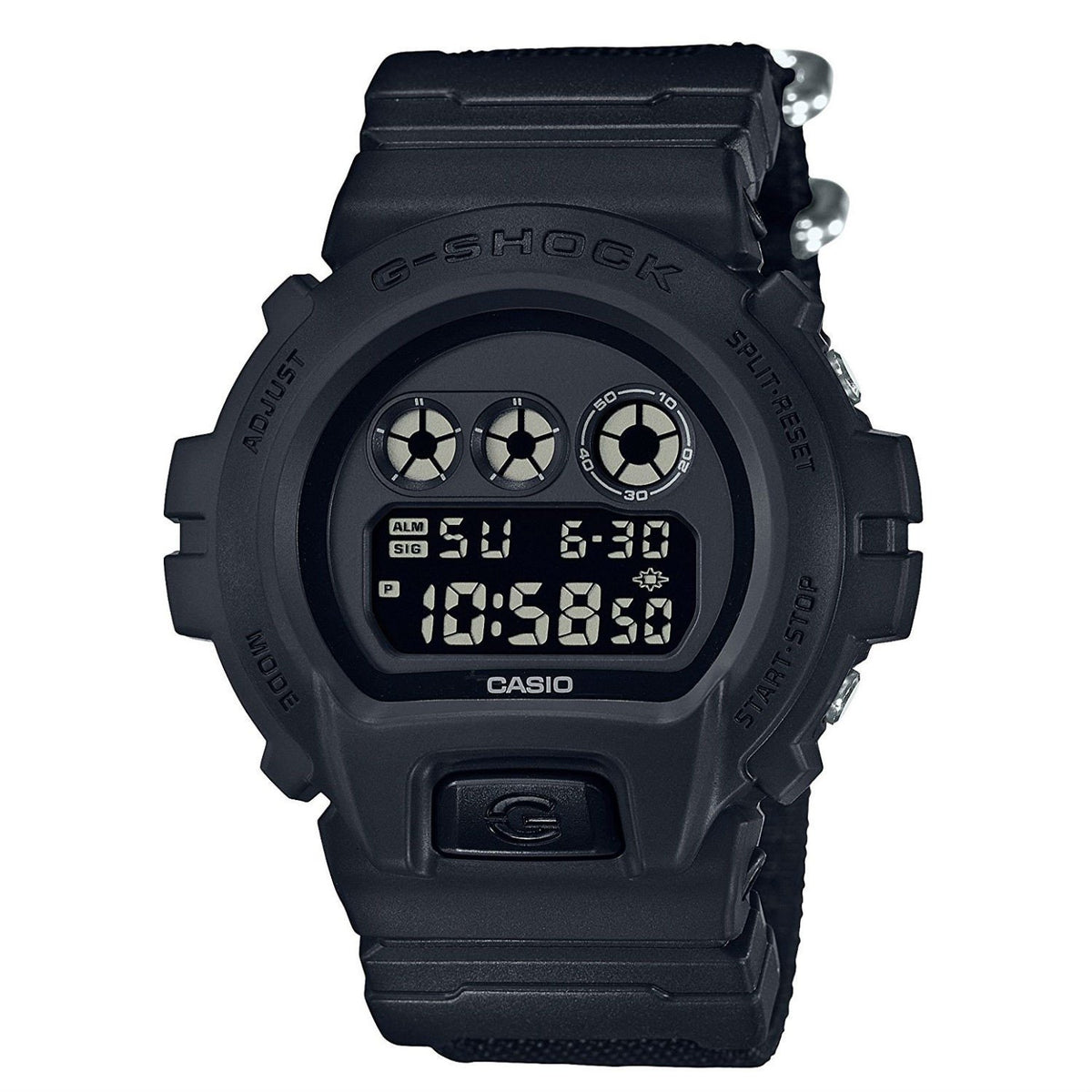 Casio Men&#39;s DW6900BBN-1 G-Shock Chronograph, GMT Black Resin Watch