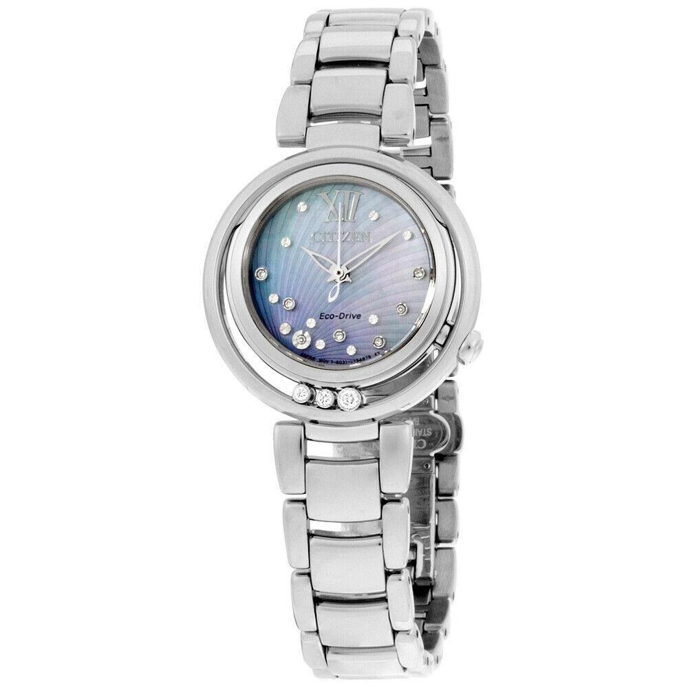 Citizen sunrise eco drive diamond shop dial ladies watch em0320 59d