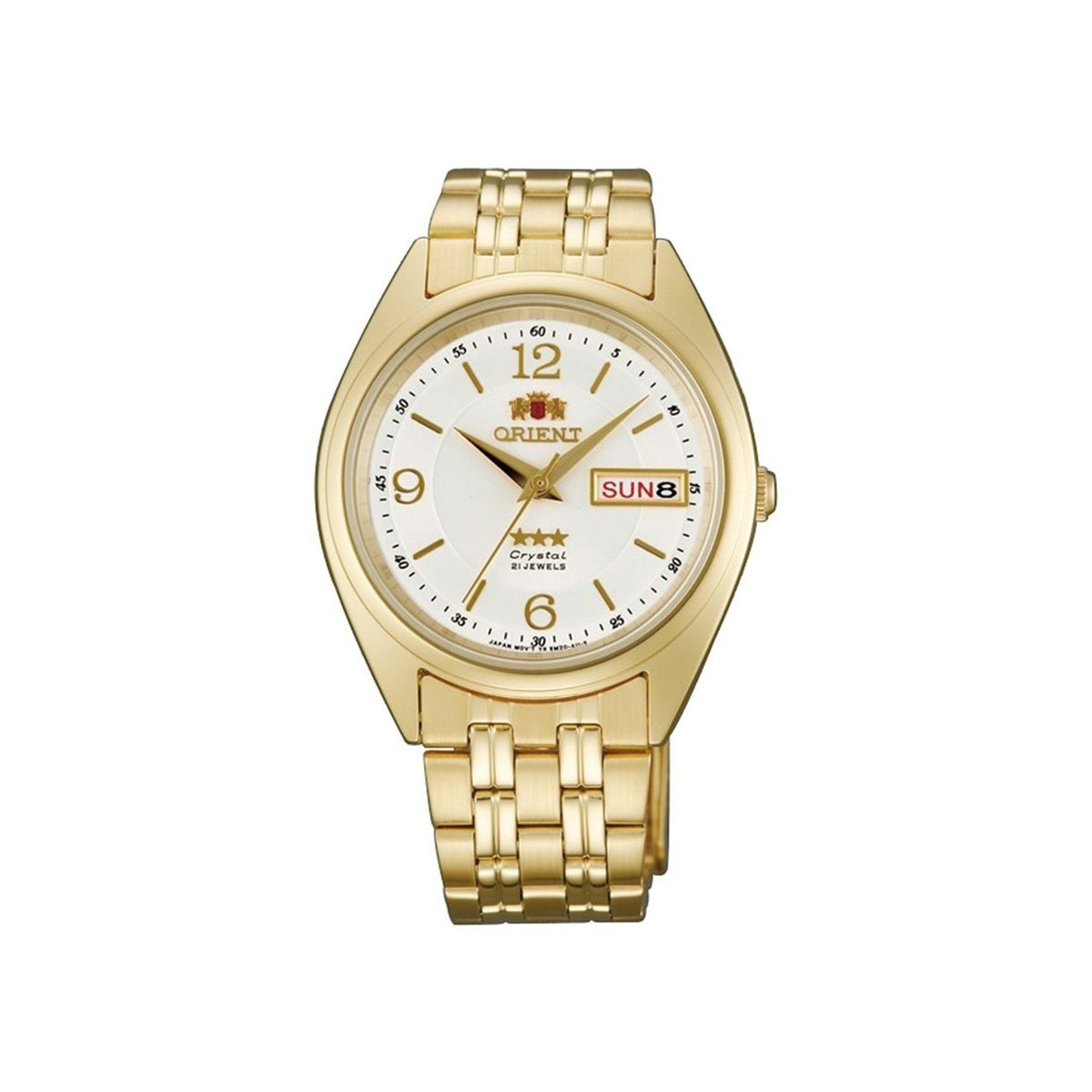 Orient Men&#39;s FAB0000CW9 Tri Star Gold-Tone Stainless Steel Watch