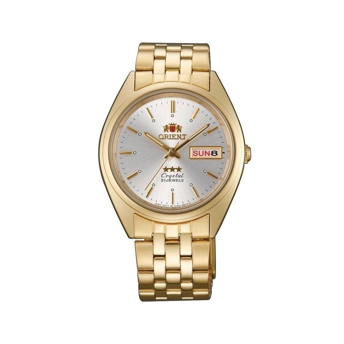 Orient Men&#39;s FAB0000FW9 Tri Star Gold-Tone Stainless Steel Watch