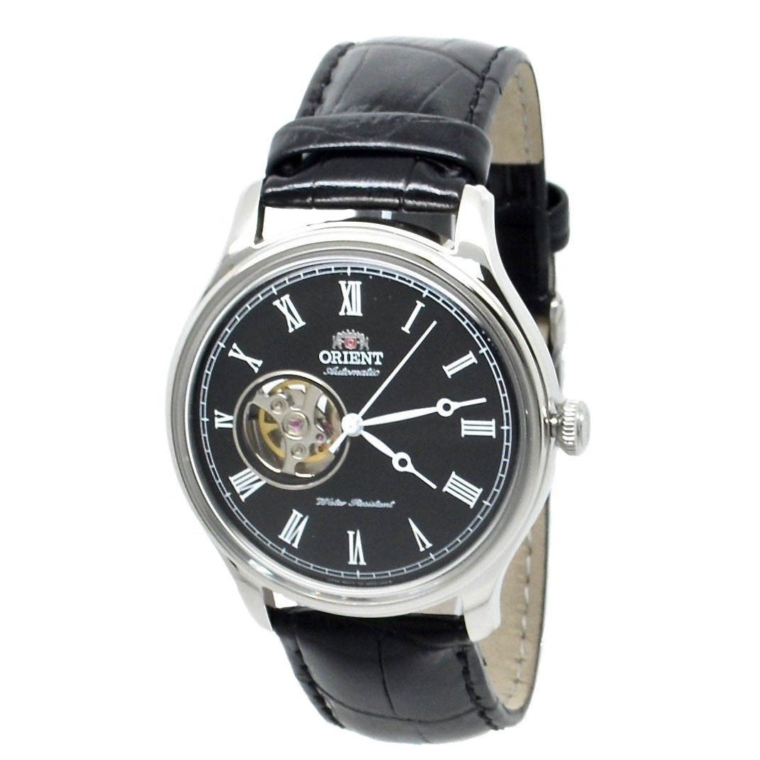 Orient Men&#39;s FAG00003B0 Esteem II Open Heart Automatic Black Leather Watch