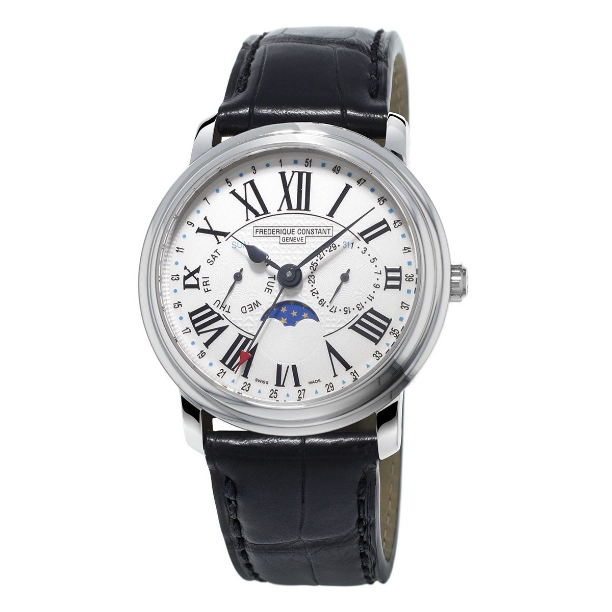 Frederique Constant Men&#39;s FC270M4P6 Classic Black Leather Watch