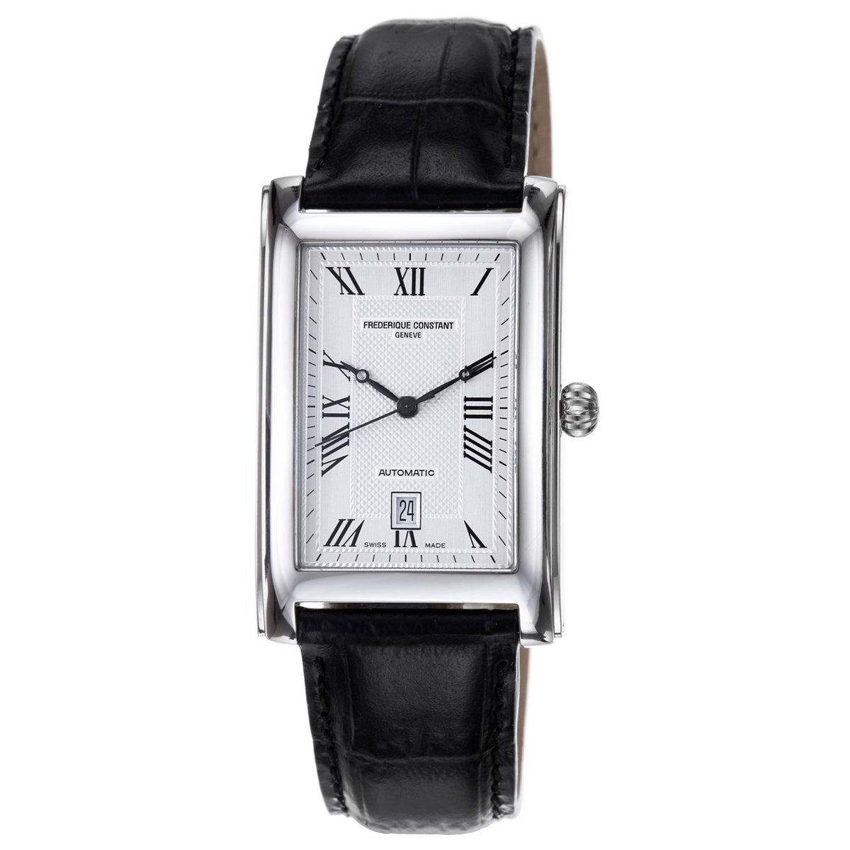 Frederique Constant Men&#39;s FC303MC4C26 Carree Black Leather Watch