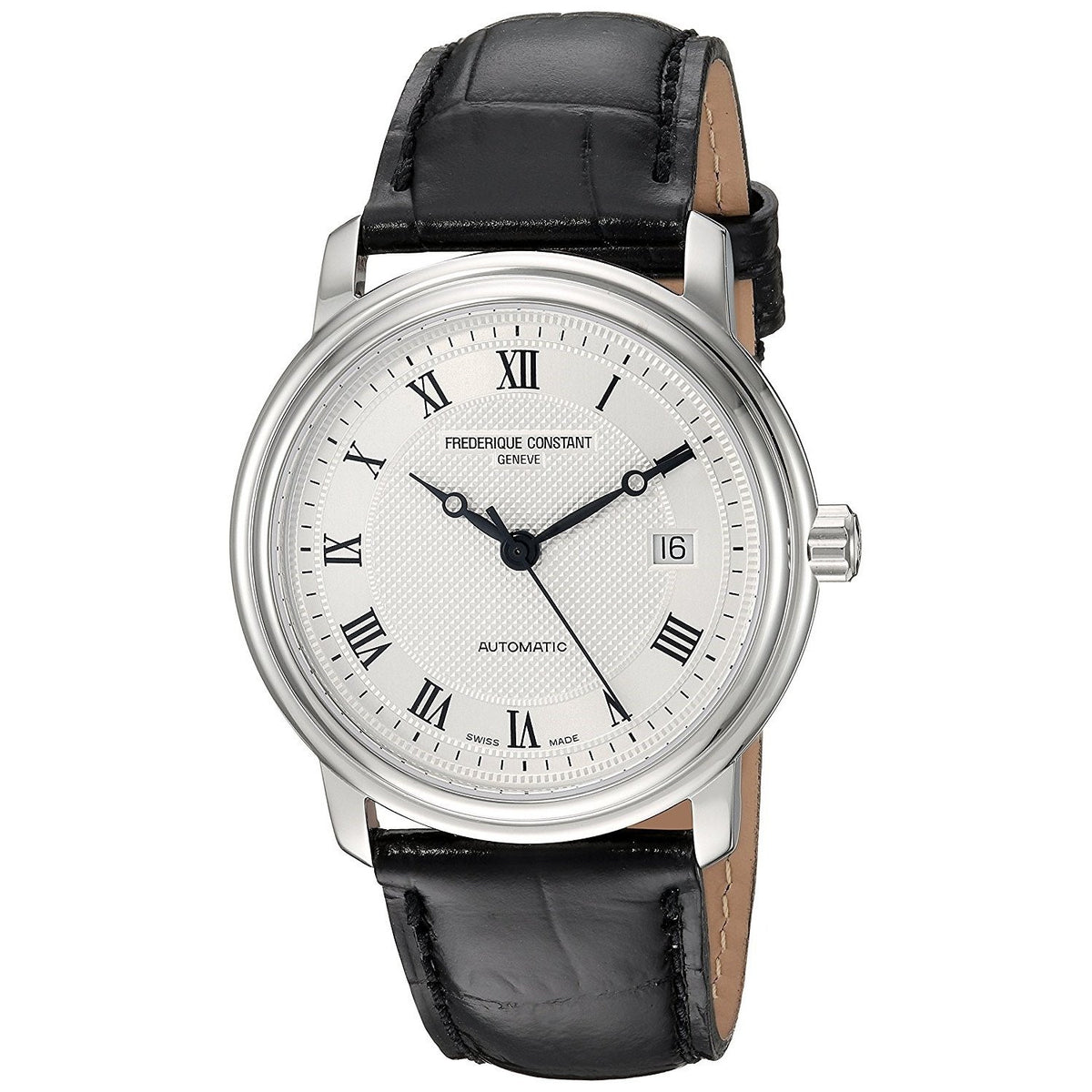 Frederique Constant Men&#39;s FC303MC4P6 Classic Black Leather Watch