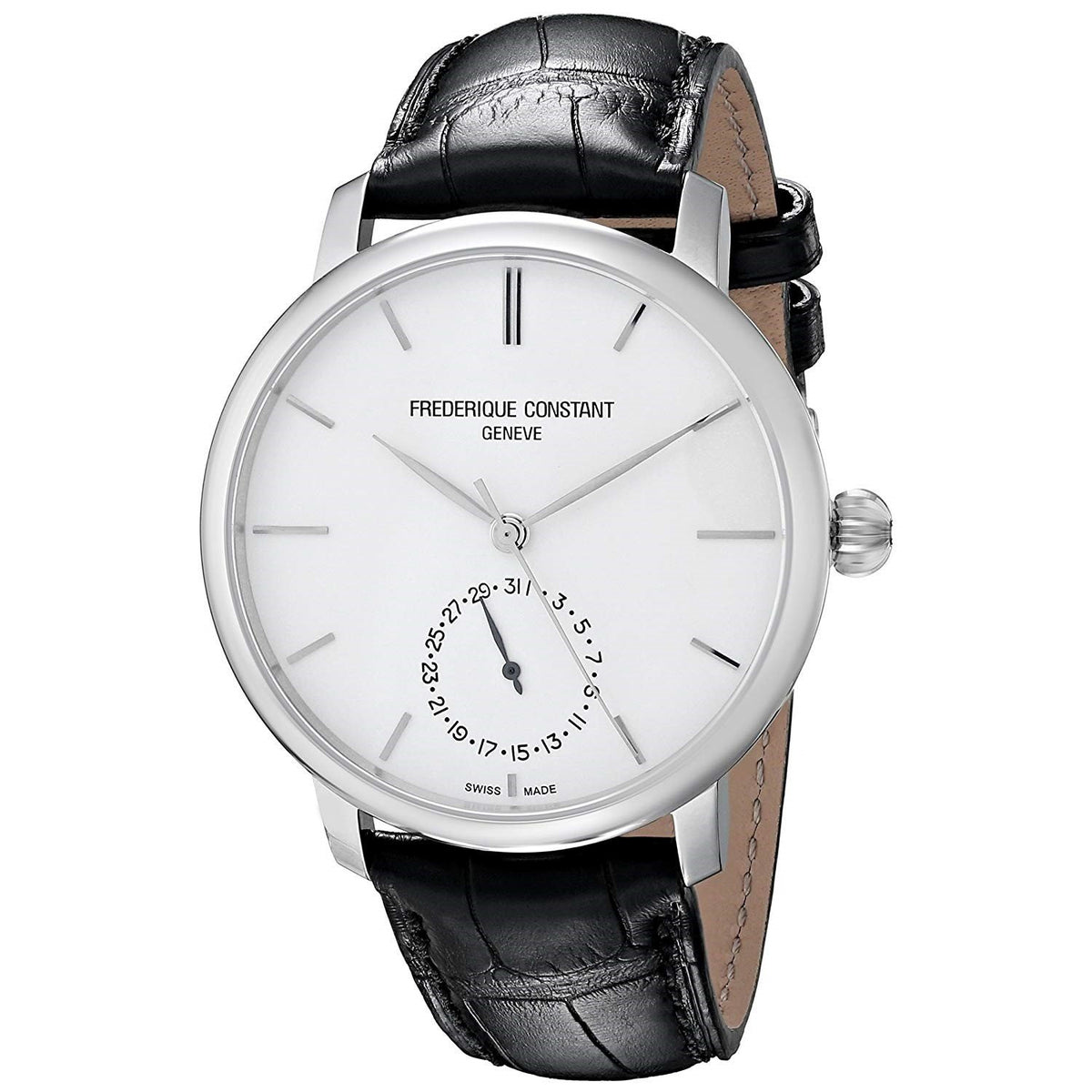 Frederique Constant Men&#39;s FC710S4S6 Slimline Black Leather Watch