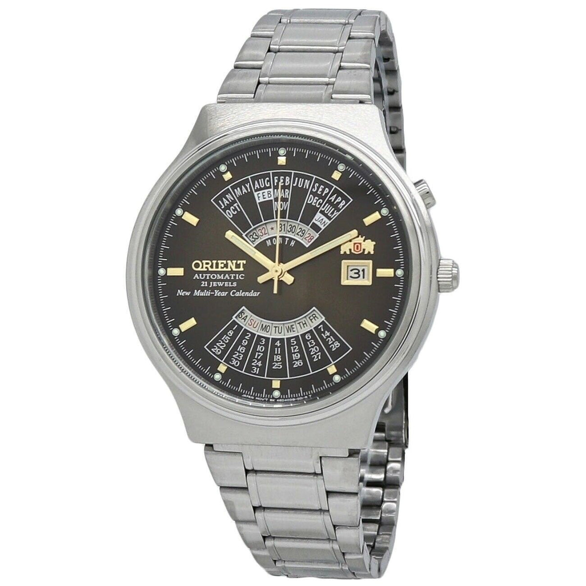 Orient Men&#39;s FEU00002TW Multi Year Calendar Multi Year Calendar Stainless Steel Watch