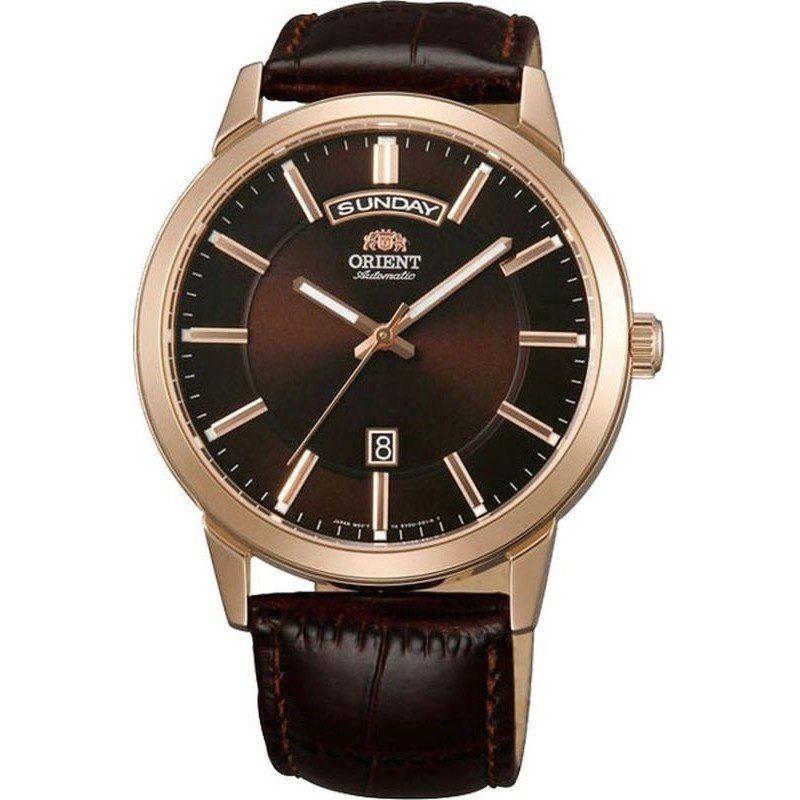 Orient Men&#39;s FEV0U002TH Bambino Automatic Brown Leather Watch