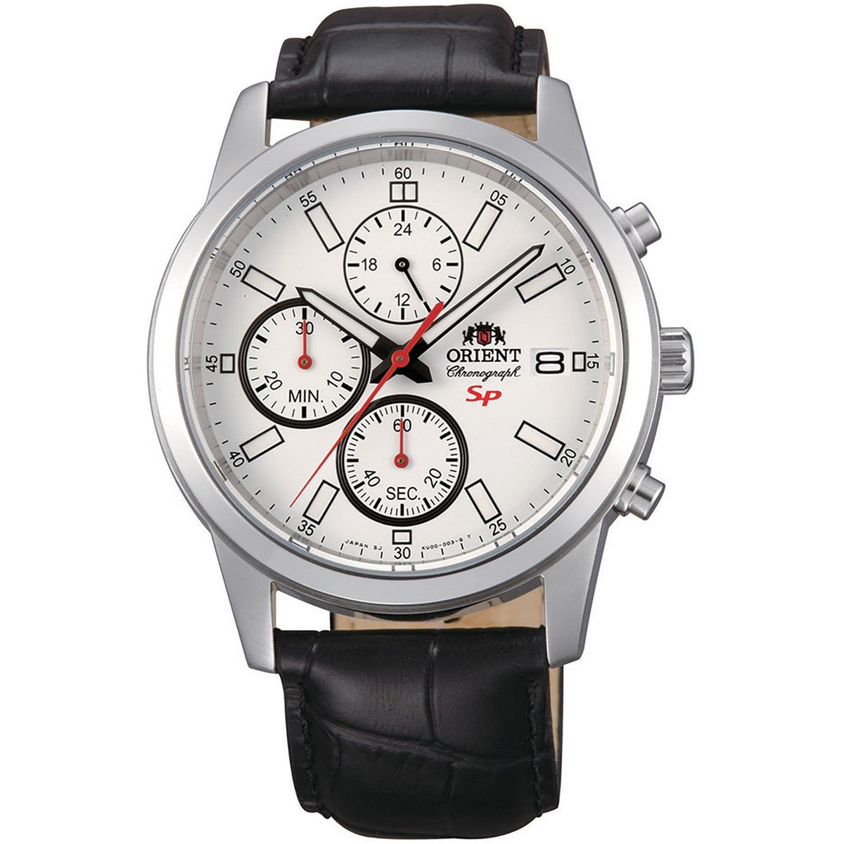 Orient Men&#39;s FKU00006W0 SP Chronograph Chronograph Black Leather Watch