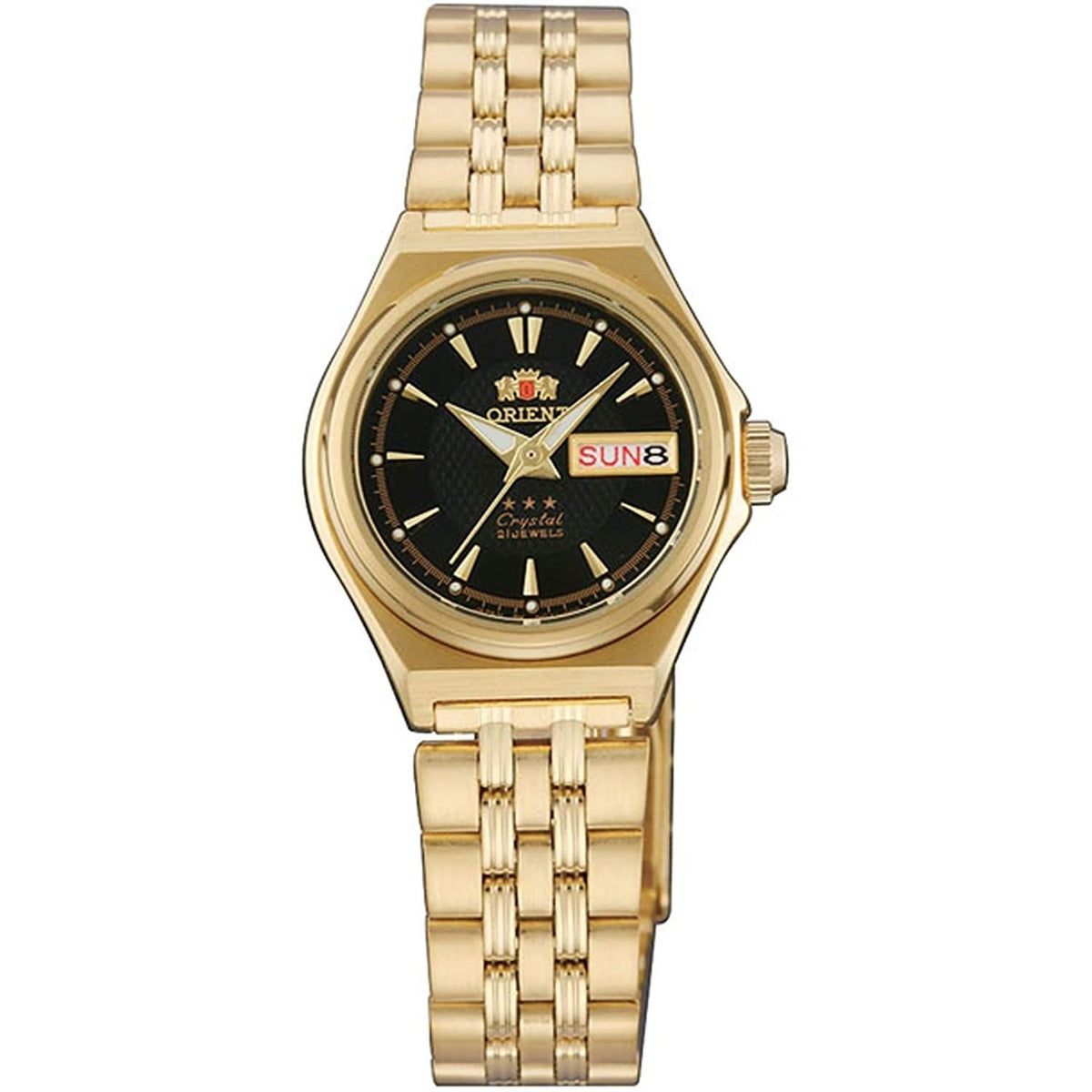 Orient Women&#39;s FNQ1S001B9 Tri Star Gold-Tone Stainless Steel Watch