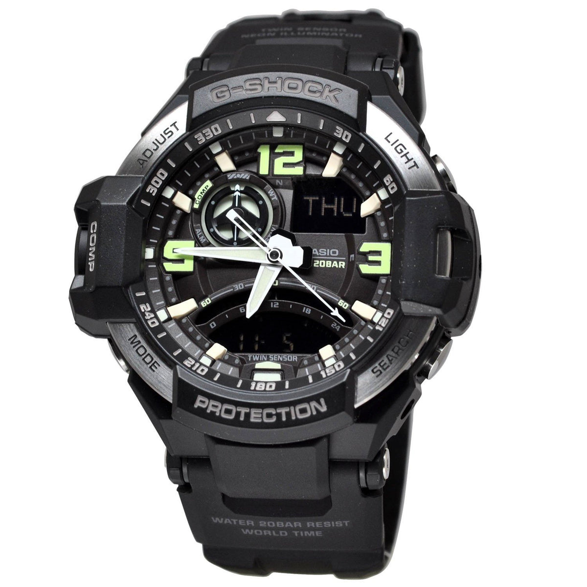 Casio Men&#39;s GA1000-1B G-Shock Black Resin Watch