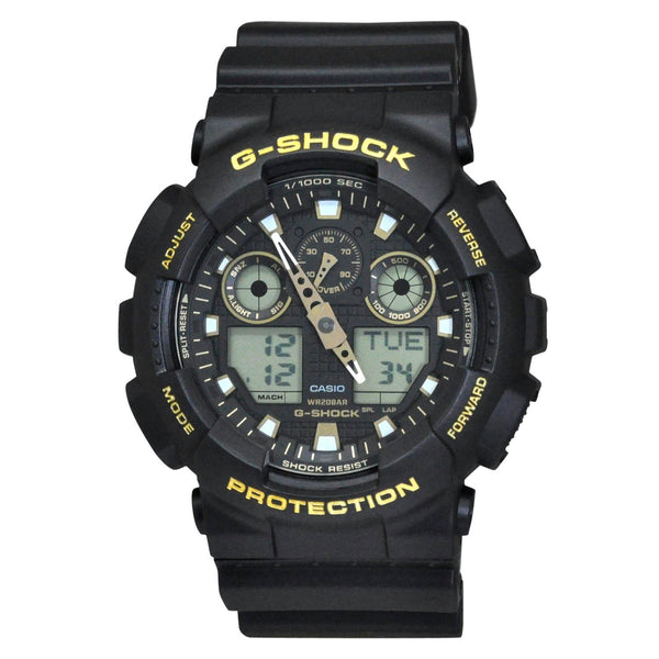 Casio Men's GA100GBX-1A9 G-Shock Chronograph Black Resin Watch - Bezali