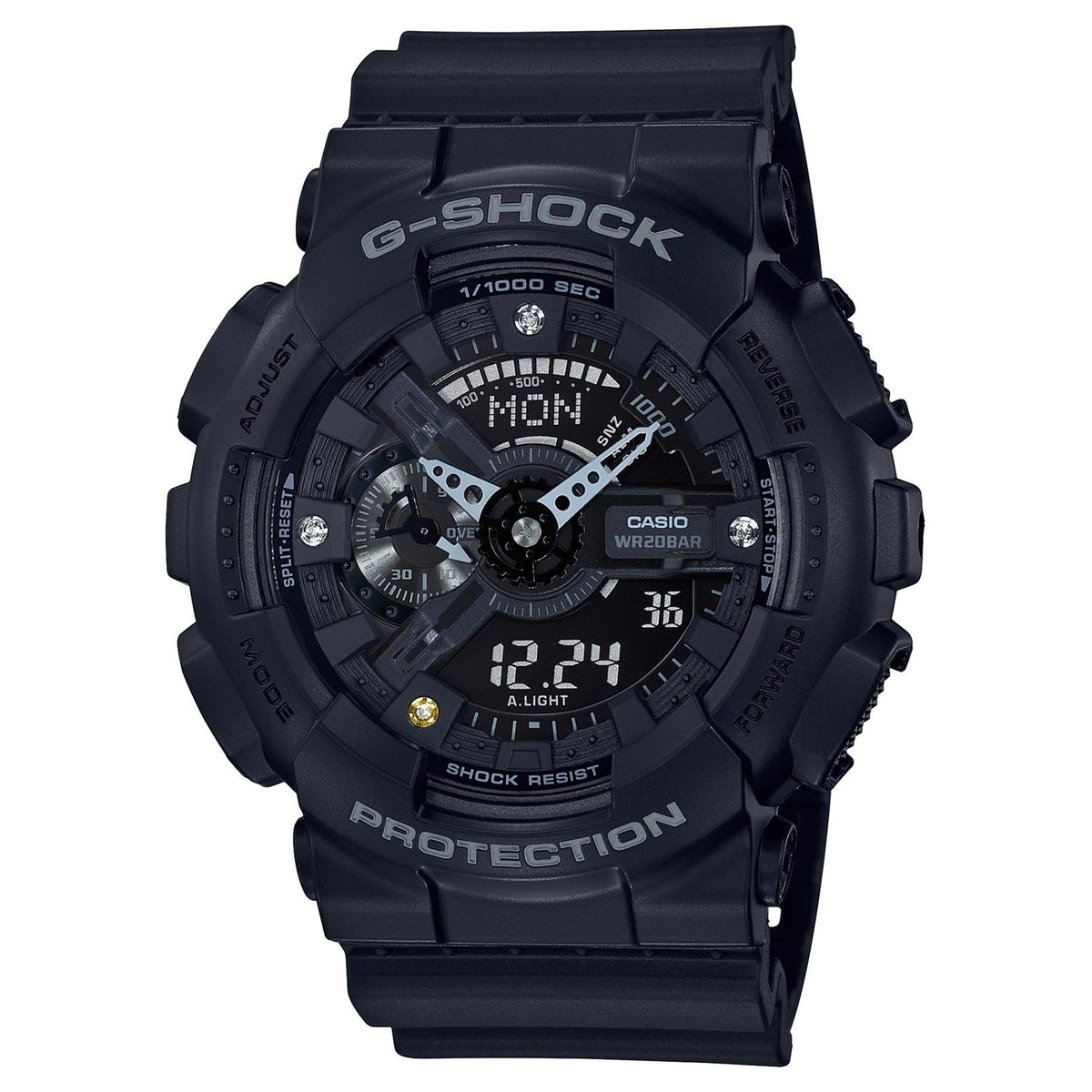 Casio Men&#39;s GA135DD-1A G-Shock Crystal Black Resin Watch