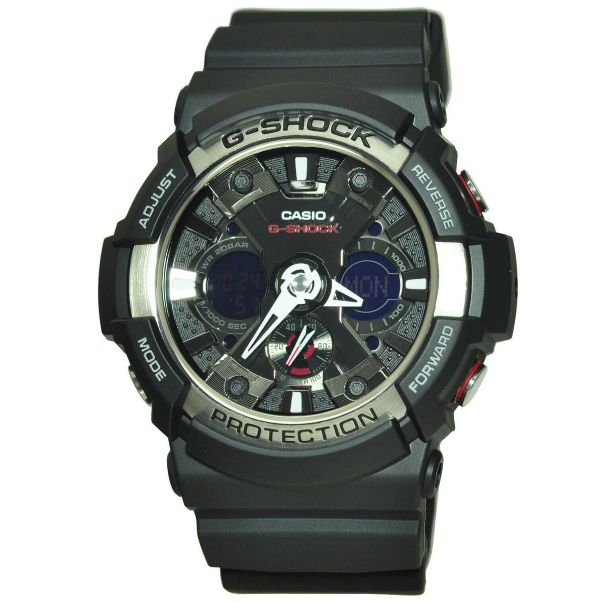 Casio Men&#39;s GA200-1A G-Shock Chronograph Black Resin Watch