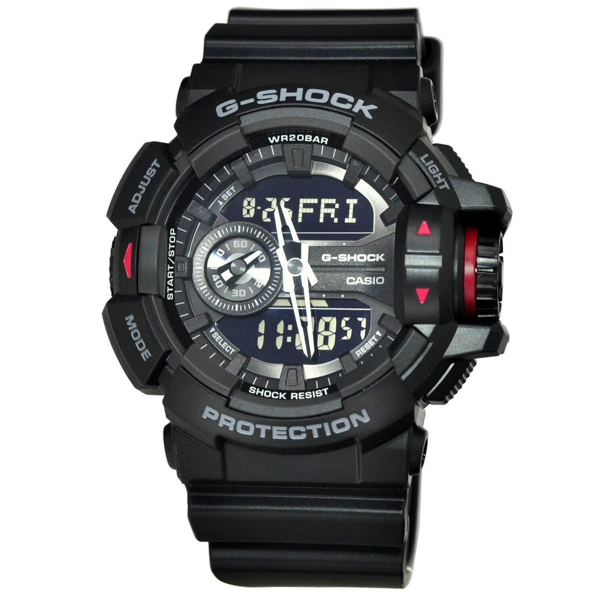 Casio Men&#39;s GA400-1B G-Shock Chronograph Black Resin Watch