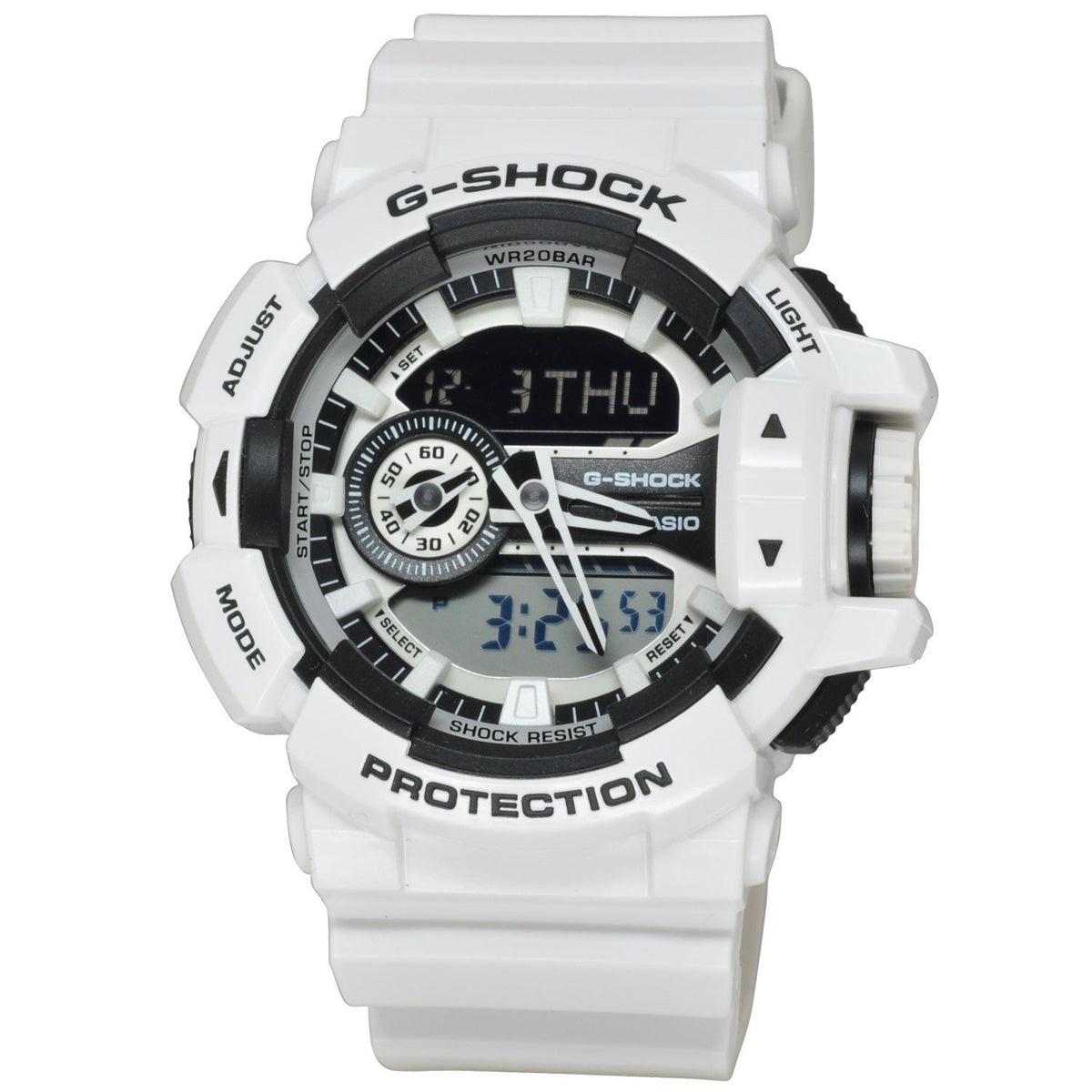 Casio Men&#39;s GA400-7A G-Shock Chronograph White Silicone Watch