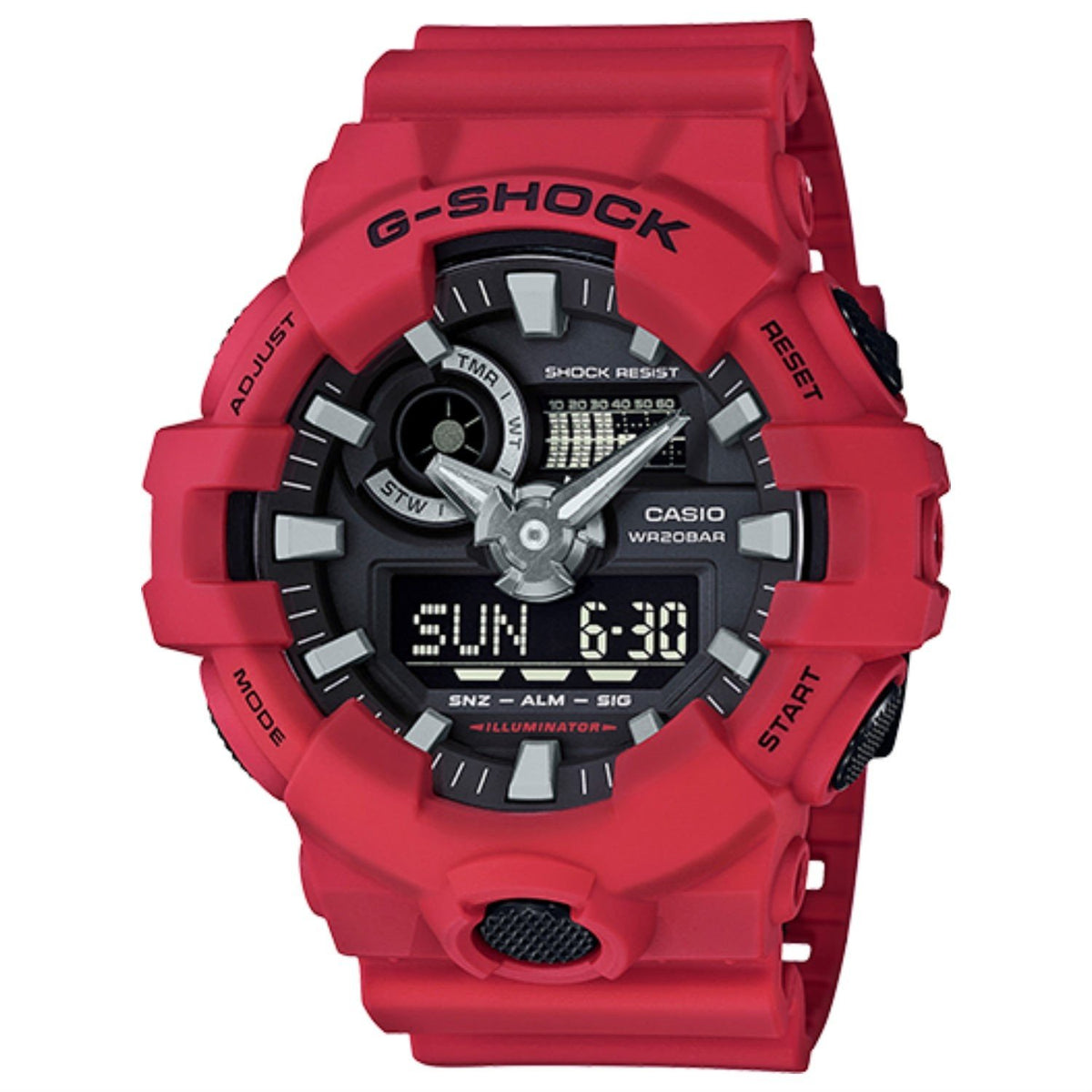 Casio Men&#39;s GA700-4A G-Shock Red Resin Watch