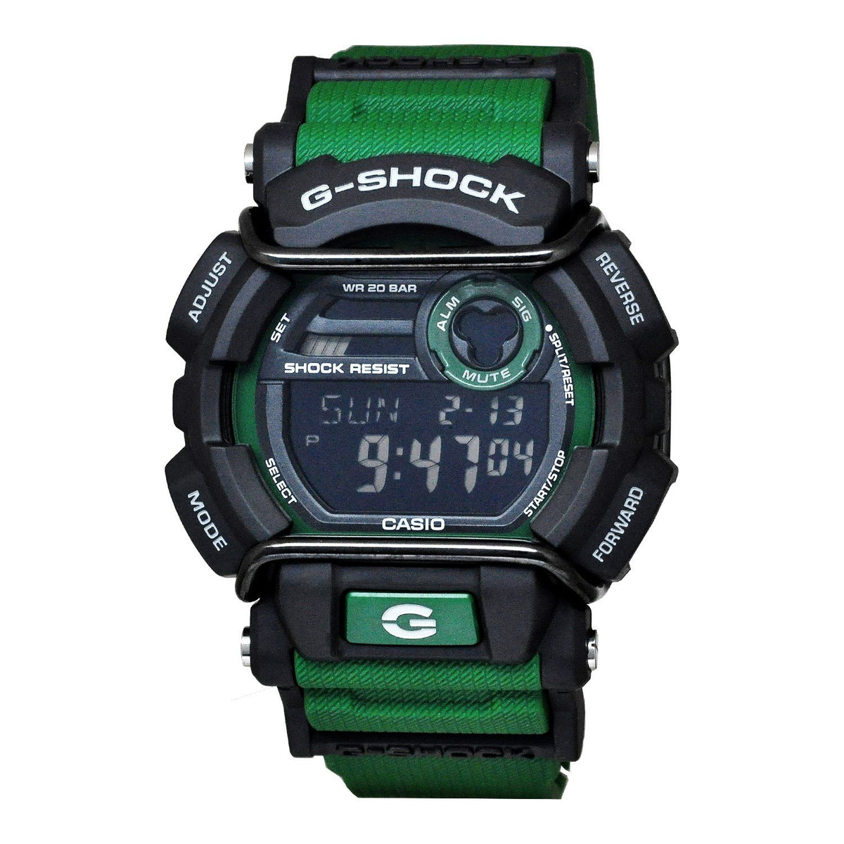 Casio Men&#39;s GD400-3D G-Shock Chronograph Green Resin Watch