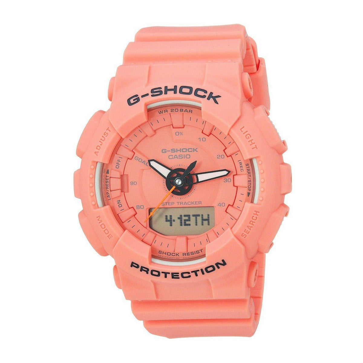 Casio Women&#39;s GMAS130VC-4A G-Shock Orange Resin Watch