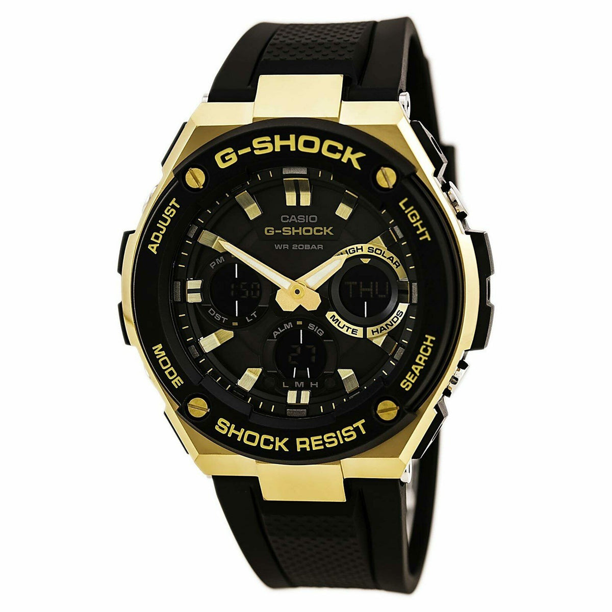 Casio Men&#39;s GSTS100G-1A G-Shock Analog-Digital Black Resin Watch