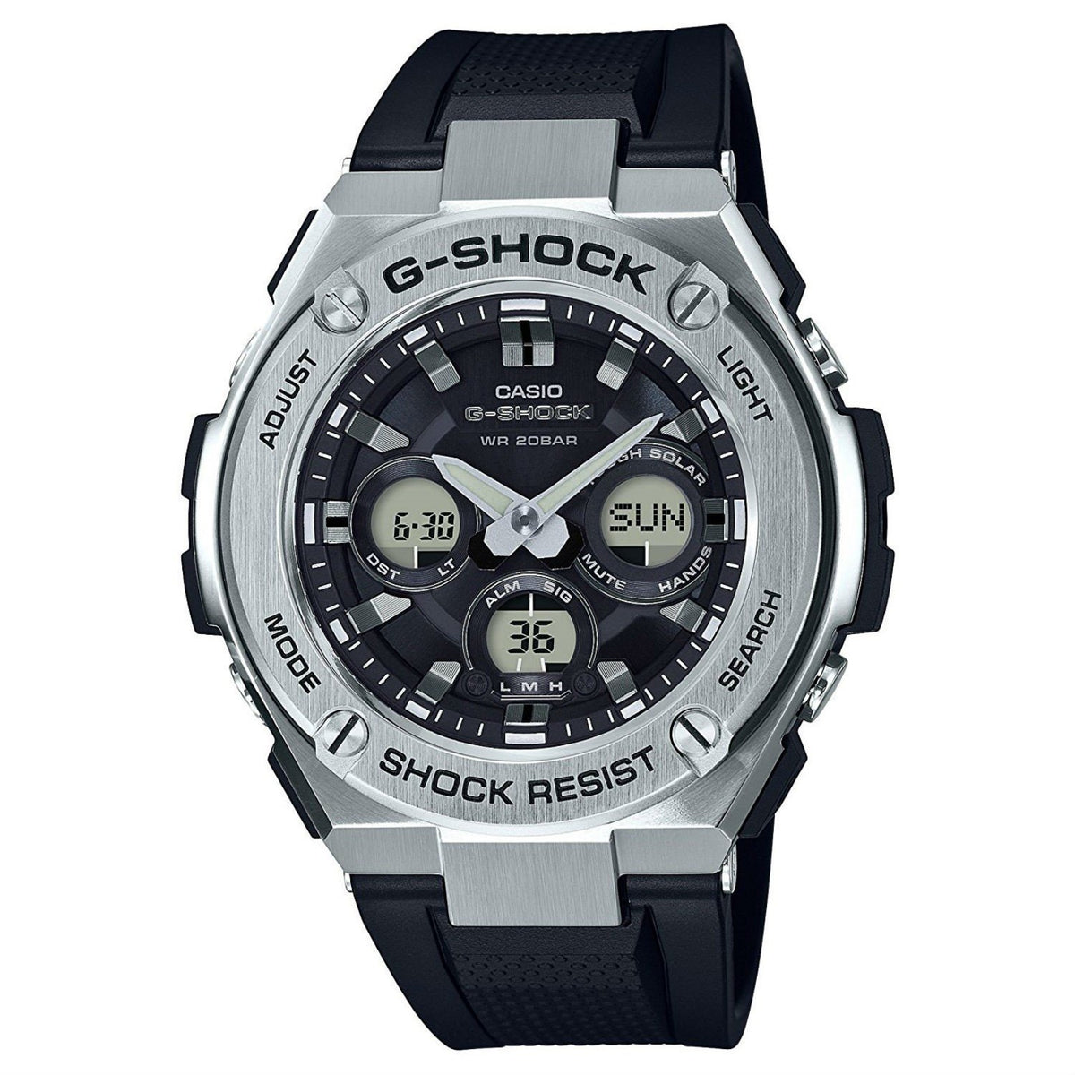 Casio Men&#39;s GSTS310-1A G-Shock Chronograph Black Silicone Watch