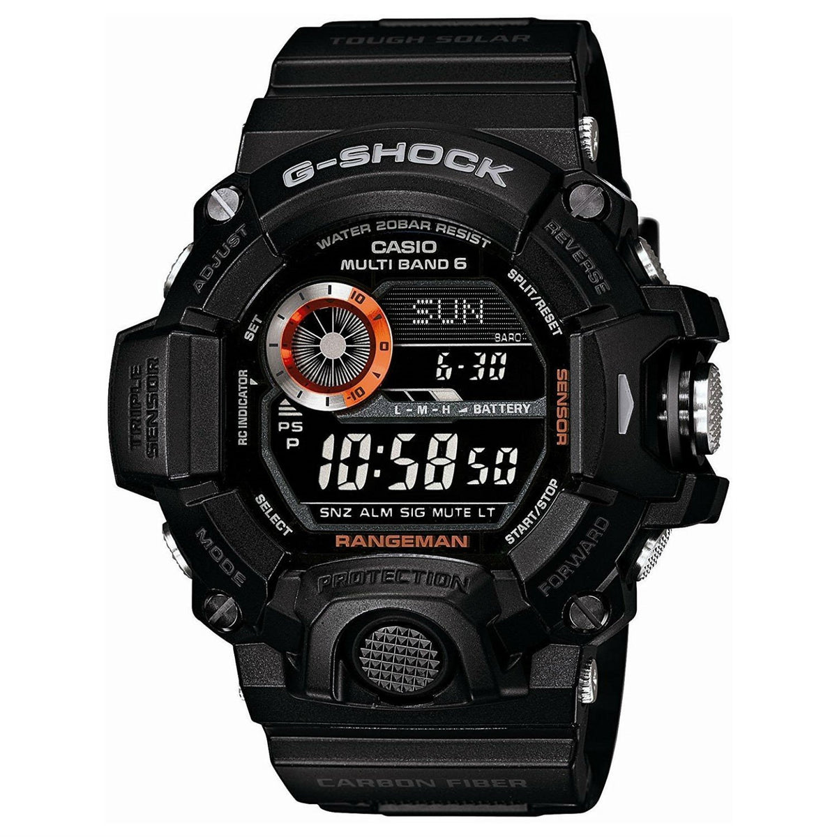 Casio Men&#39;s GW9400BJ-1JF G-Shock Chronograph Black Rubber Watch