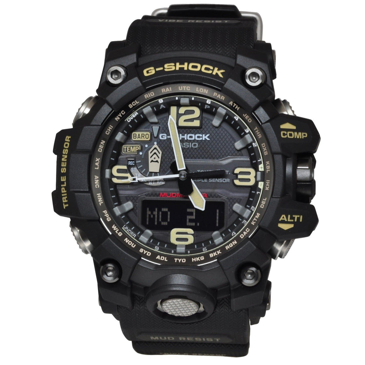 Casio Men&#39;s GWG1000-1A G-Shock Chronograph Black Rubber Watch