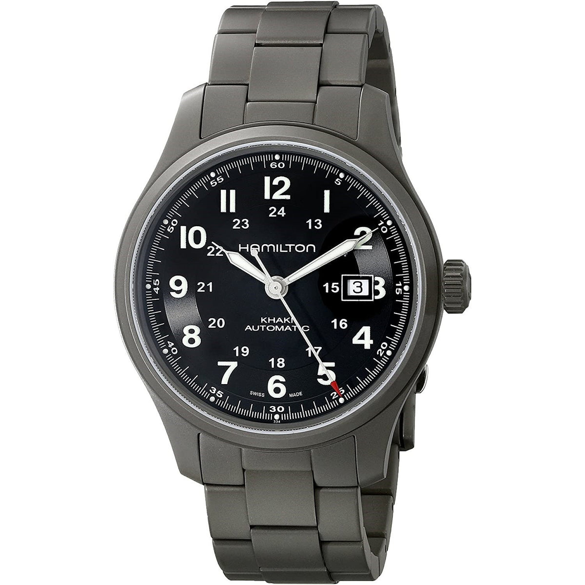 Hamilton Men&#39;s H70565133 Khaki Field Grey Titanium Watch