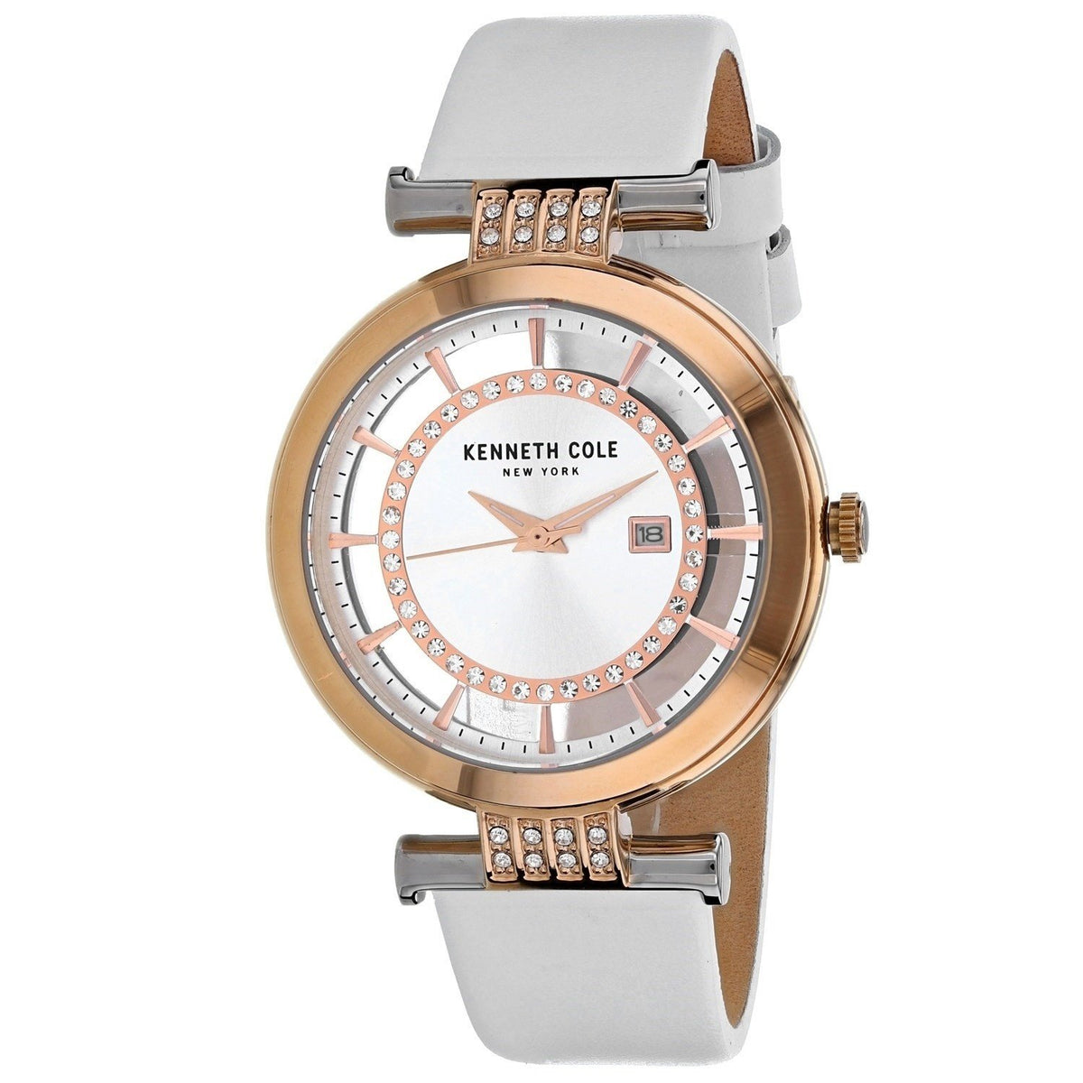 Kenneth Cole Women&#39;s KC15005002 Classic White Leather Watch