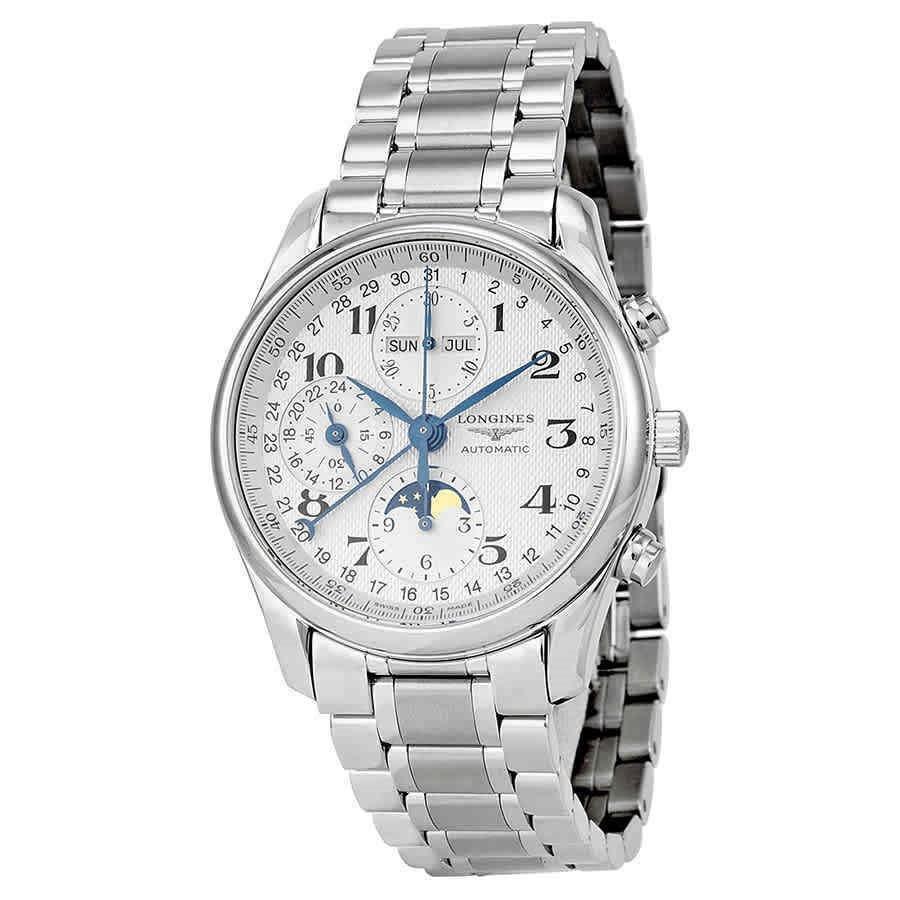 Longines Men&#39;s L2.673.4.78.6 Master Collection Complete Calendar Date Scale Around the Outer Rim,Chronograph Stainless Steel Watch