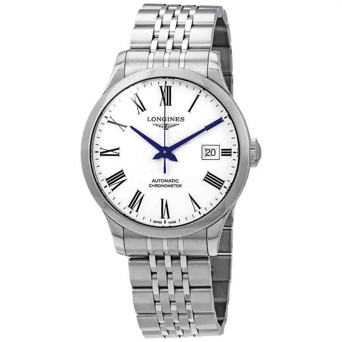 Longines Men&#39;s L2.820.4.11.6 Record Stainless Steel Watch