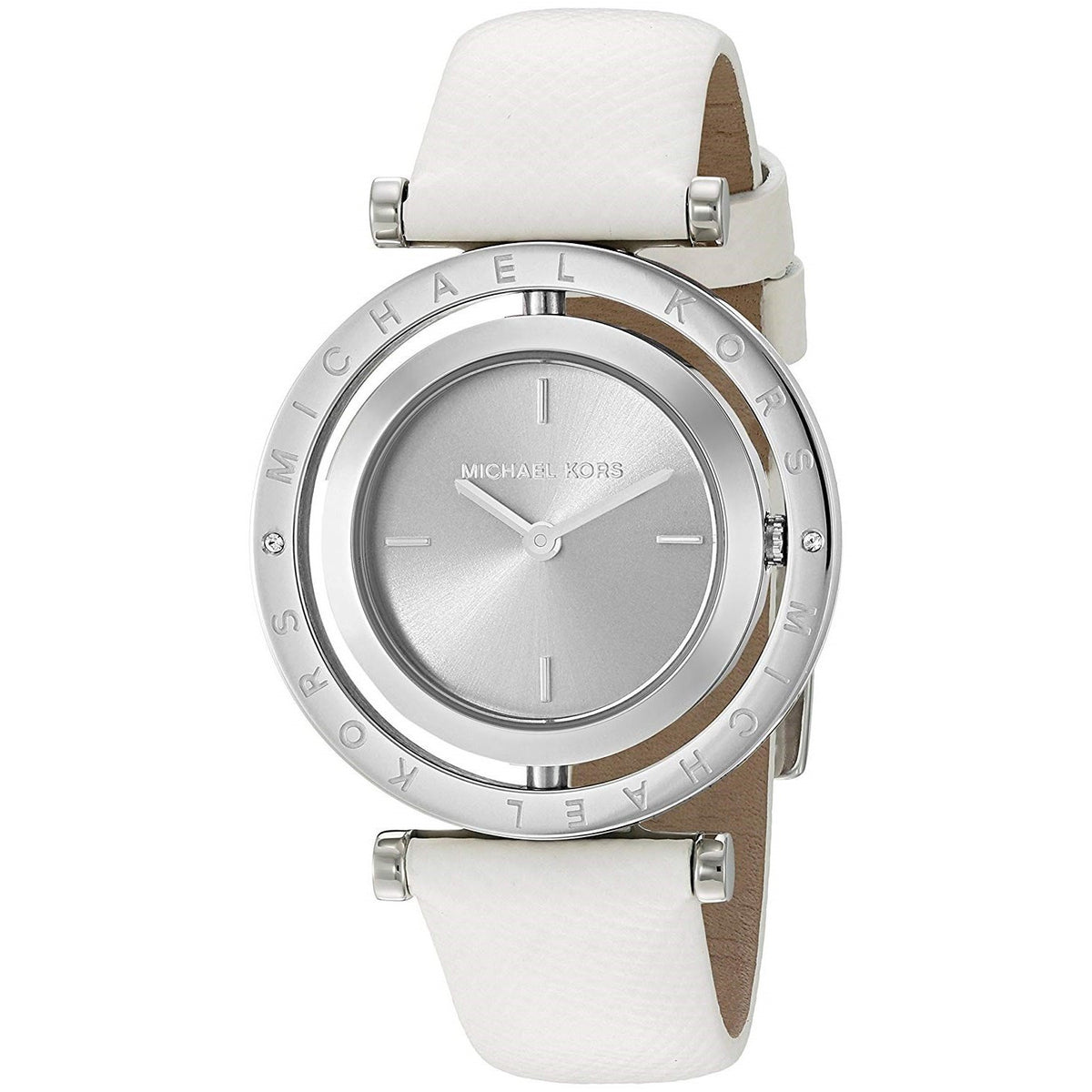 Michael Kors Women&#39;s MK2524 Averi White Leather Watch