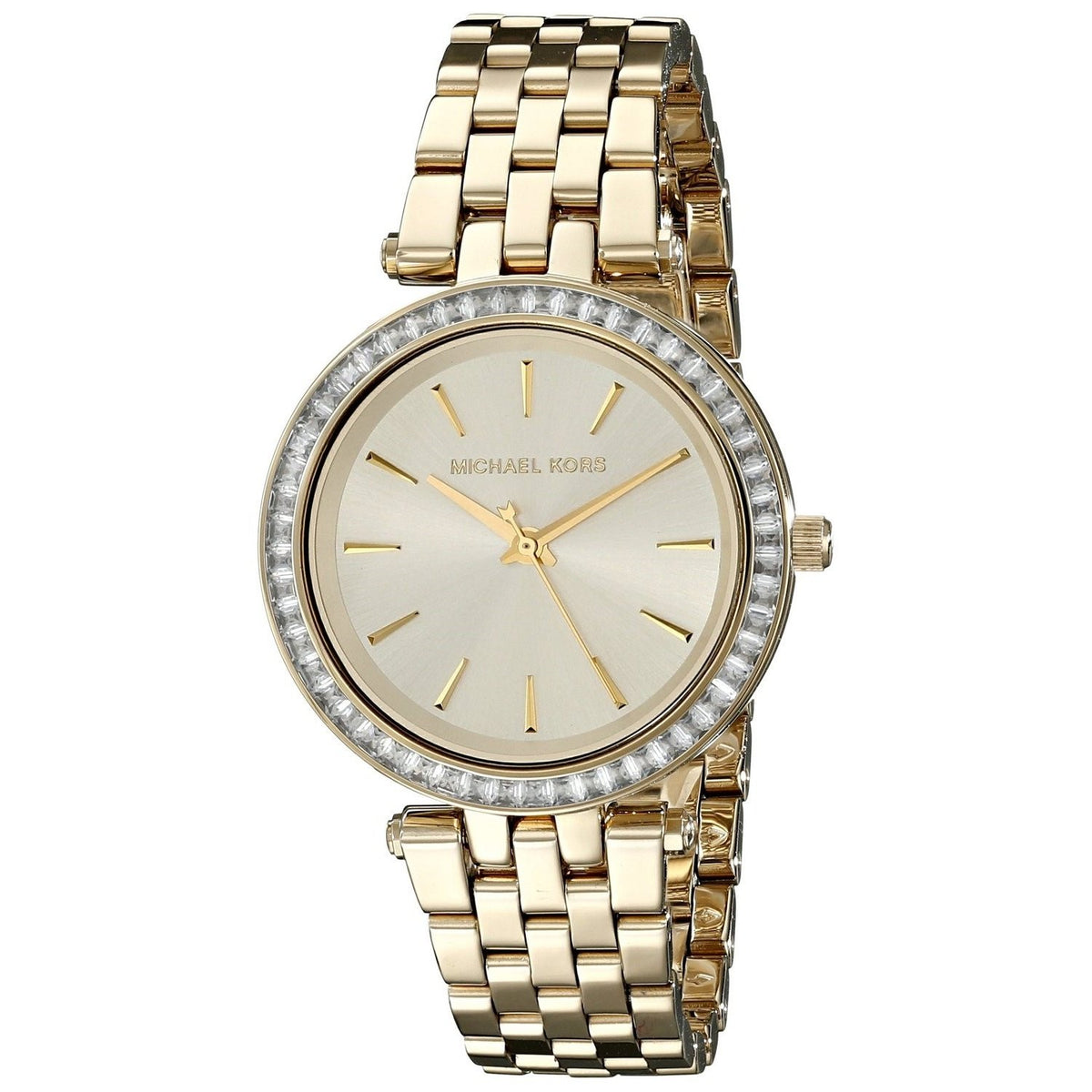 Michael Kors Women&#39;s MK3365 Mini Darci Crystal Gold-Tone Stainless Steel Watch