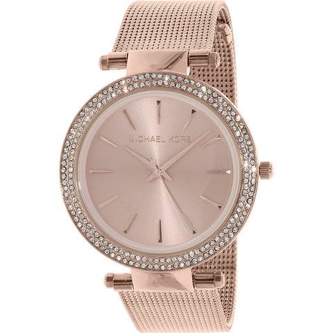 Michael Kors Women's MK3369 Darci Crystal Rose-Tone Stainless Steel Watch