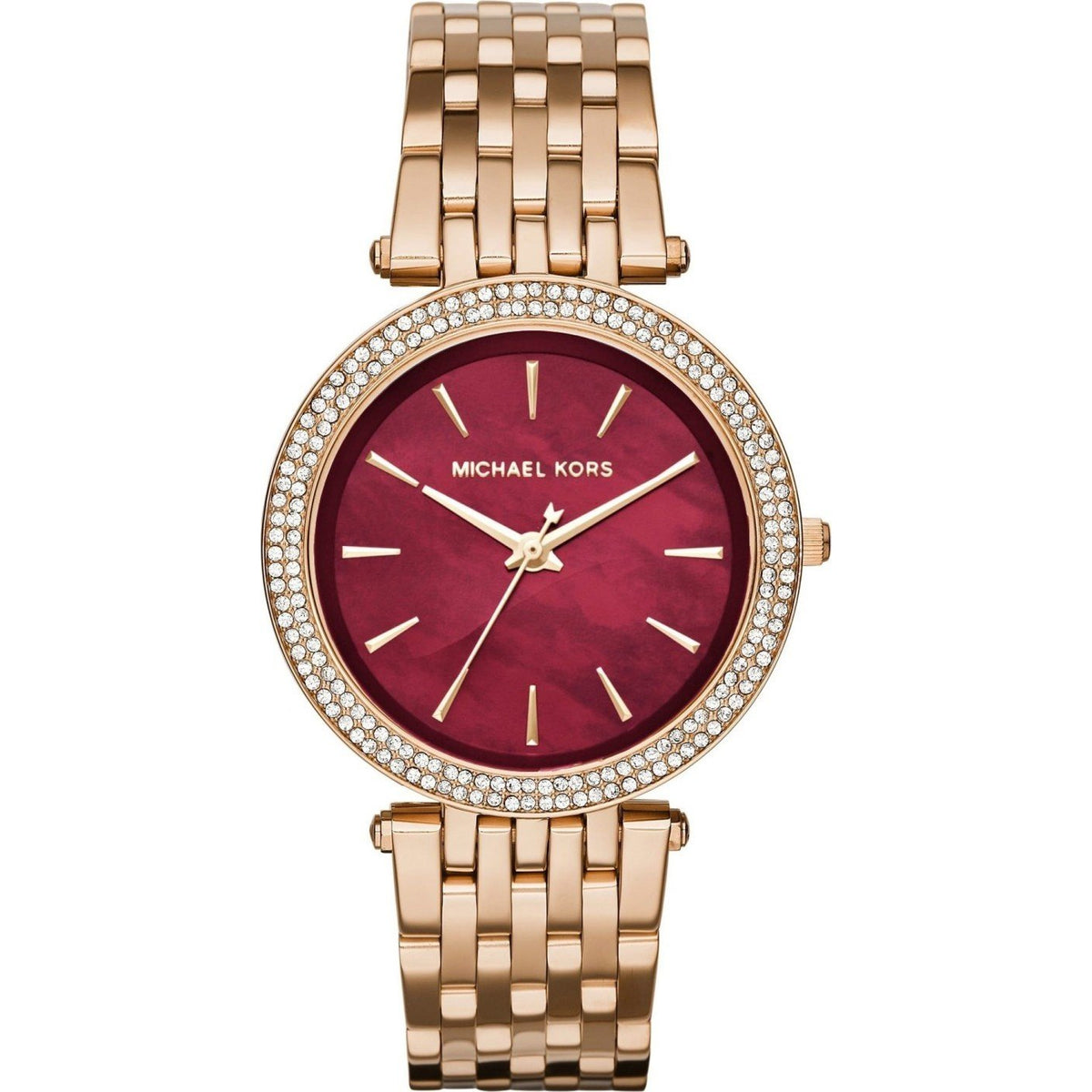 Michael Kors Women&#39;s MK3378 Darci Crystal Rose-Tone Stainless Steel Watch