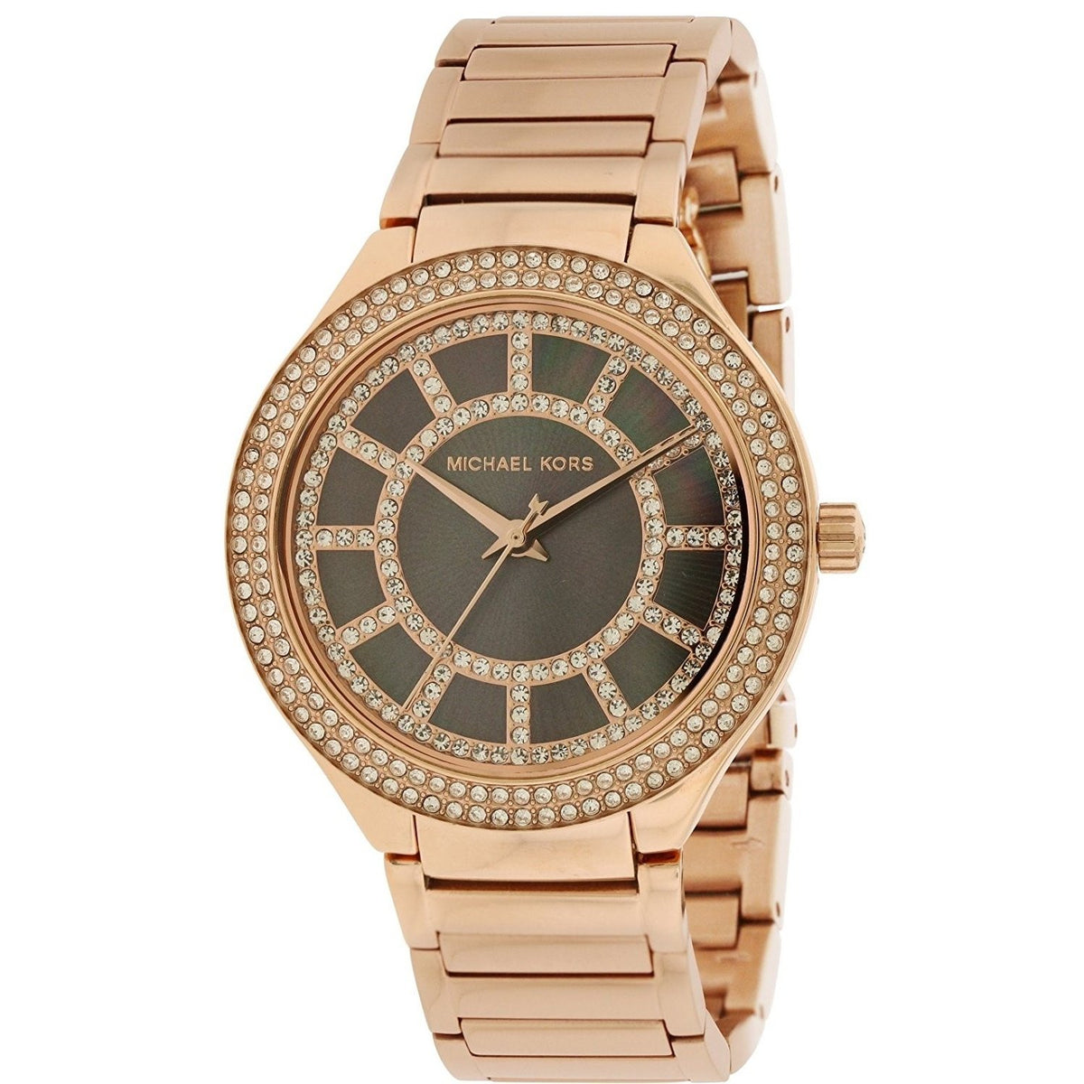 Michael Kors Women&#39;s MK3397 Kerry Crystal Rose-Tone Stainless Steel Watch