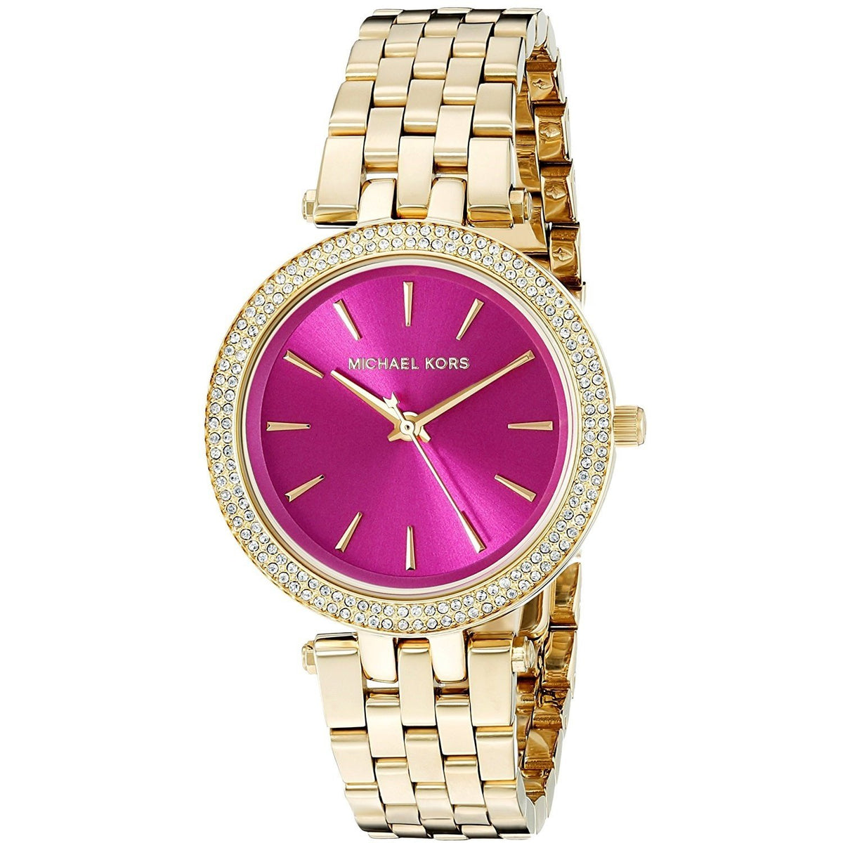 Michael Kors Women&#39;s MK3444 Mini Darci Crystal Gold-Tone Stainless Steel Watch