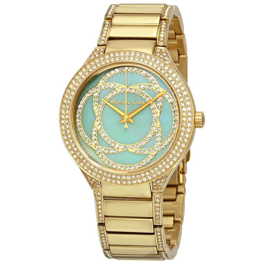 Michael Kors Women&#39;s MK3481 Kerry Crystal Gold-tone Stainless Steel Watch