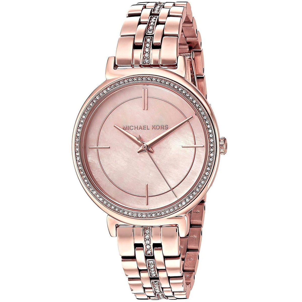 Michael Kors Women&#39;s MK3643 Cinthia Crystal Rose-Tone Stainless Steel Watch