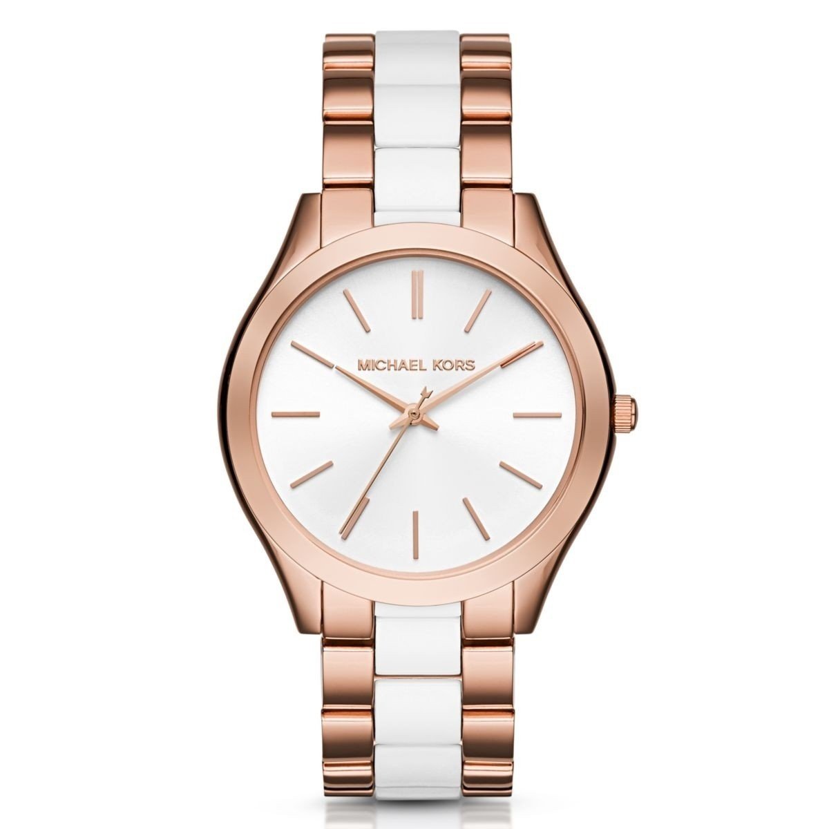 Michael Kors Women&#39;s MK4311 Slim Runway Two-Tone Stainless steel and Acetate Watch