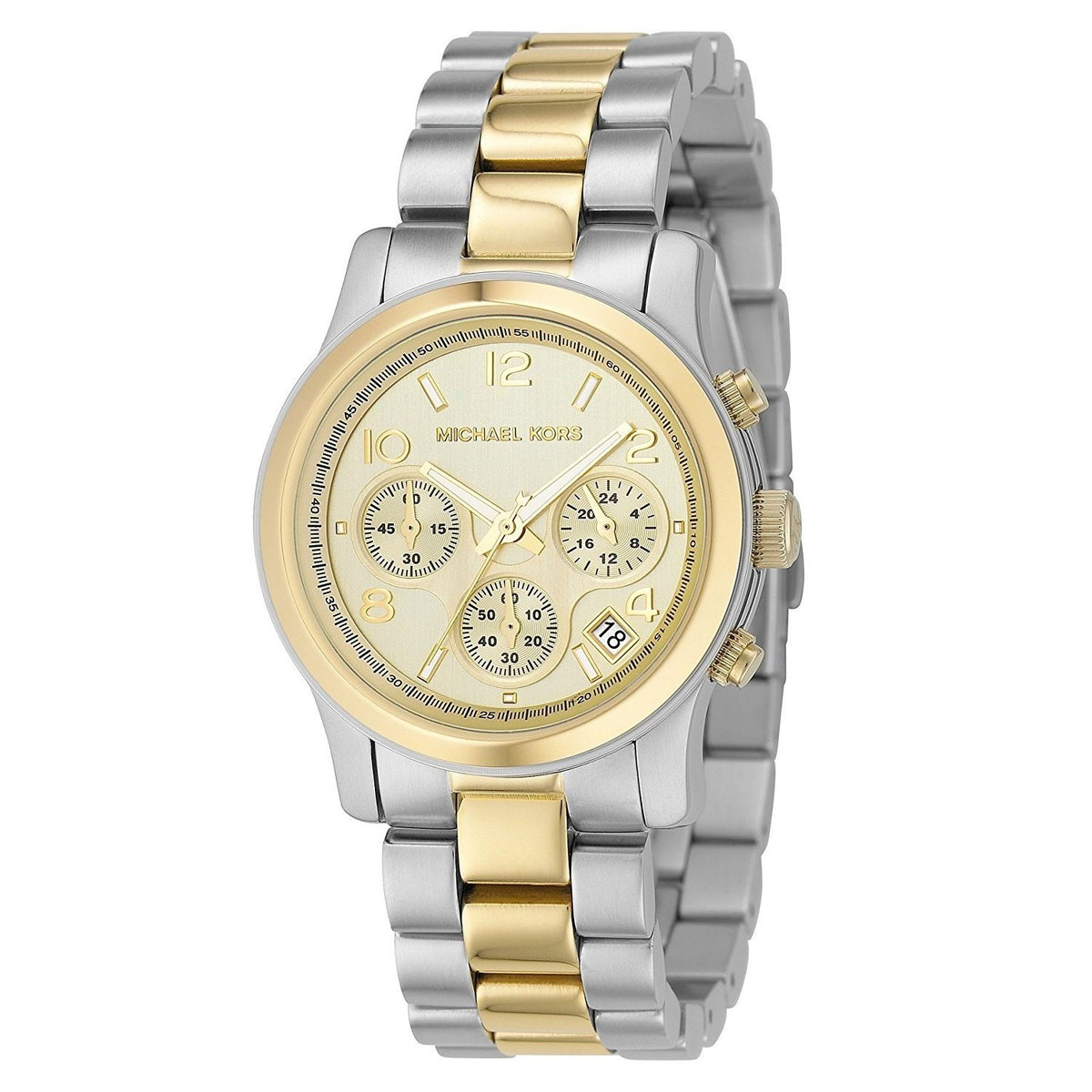 Michael Kors Women&#39;s MK5137 Runway Chronograph Two-Tone Stainless Steel Watch