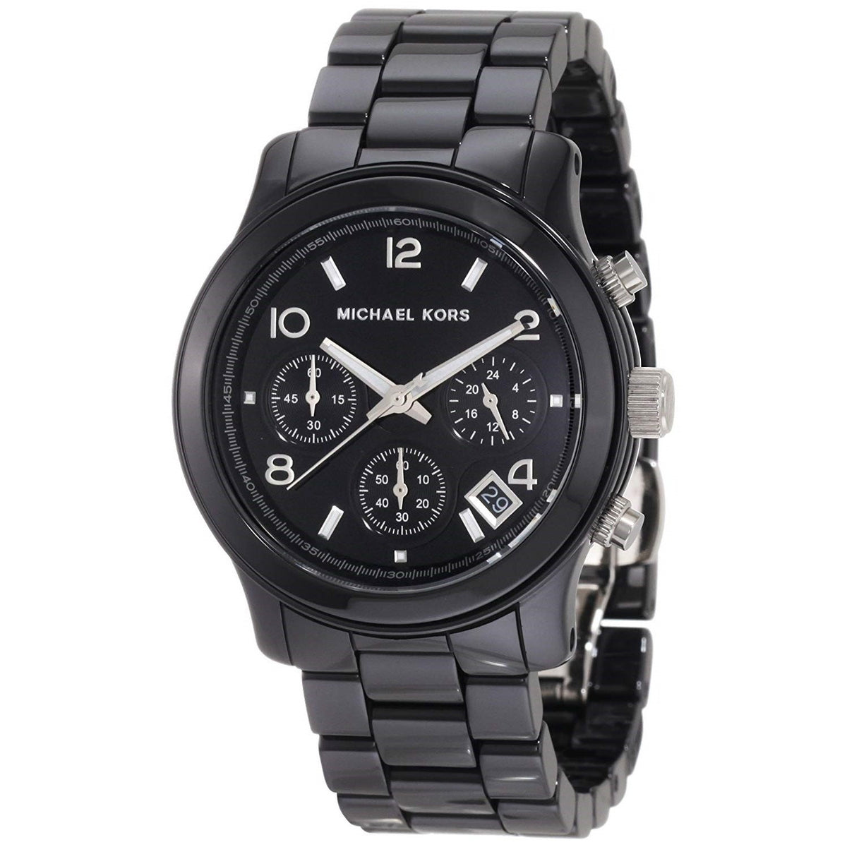 Michael Kors Women&#39;s MK5162 Runway Chronograph Black Ceramic Watch