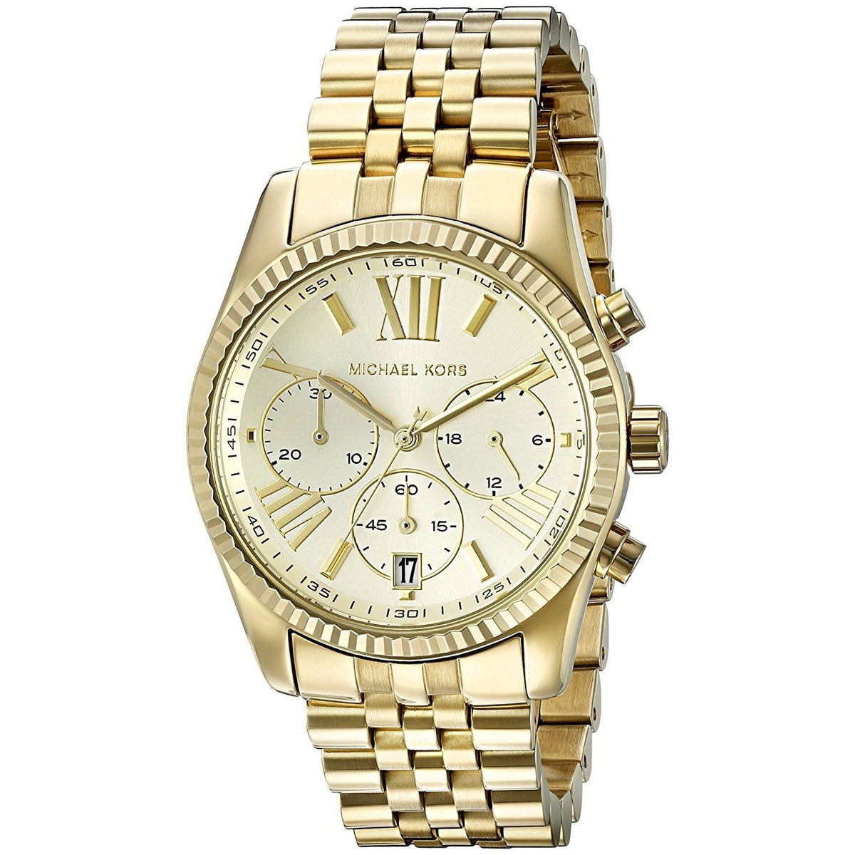 Michael Kors Women&#39;s MK5556 Lexington Chronograph Gold-tone Stainless Steel Watch