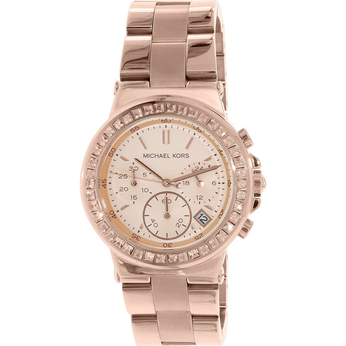 Michael Kors Women&#39;s MK5586 Dylan Chronograph Crystal Rose-Tone Stainless Steel Watch